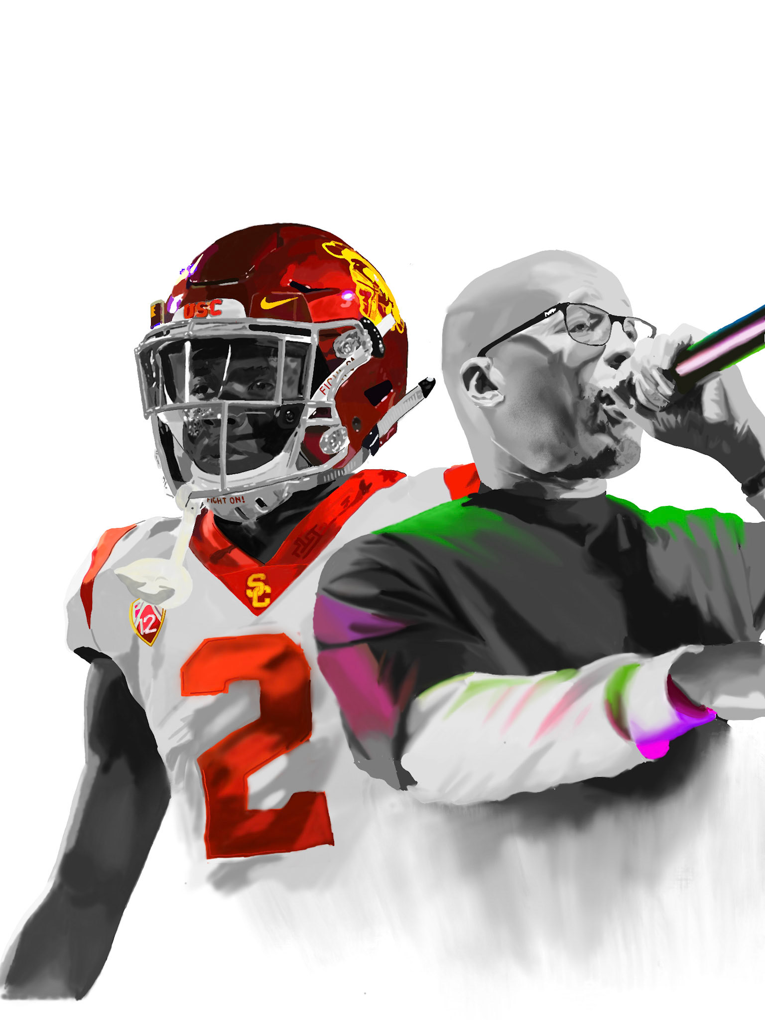 Olaijah Griffin and his father Warren G