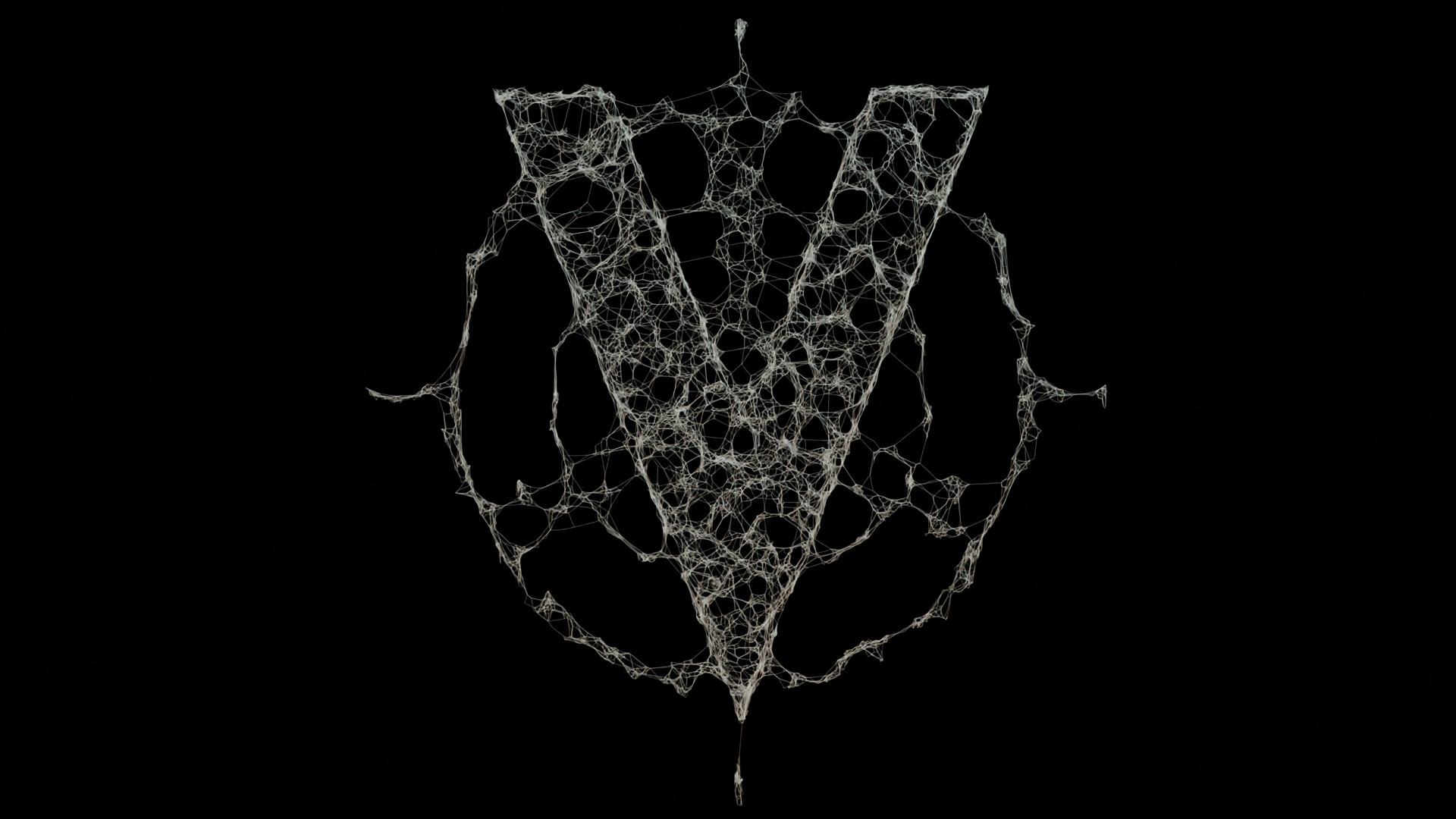 Viz Logo made of webs (Houdini & Renderman)