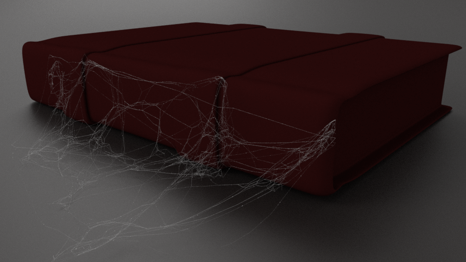 Book with webs (Houdini & Renderman)