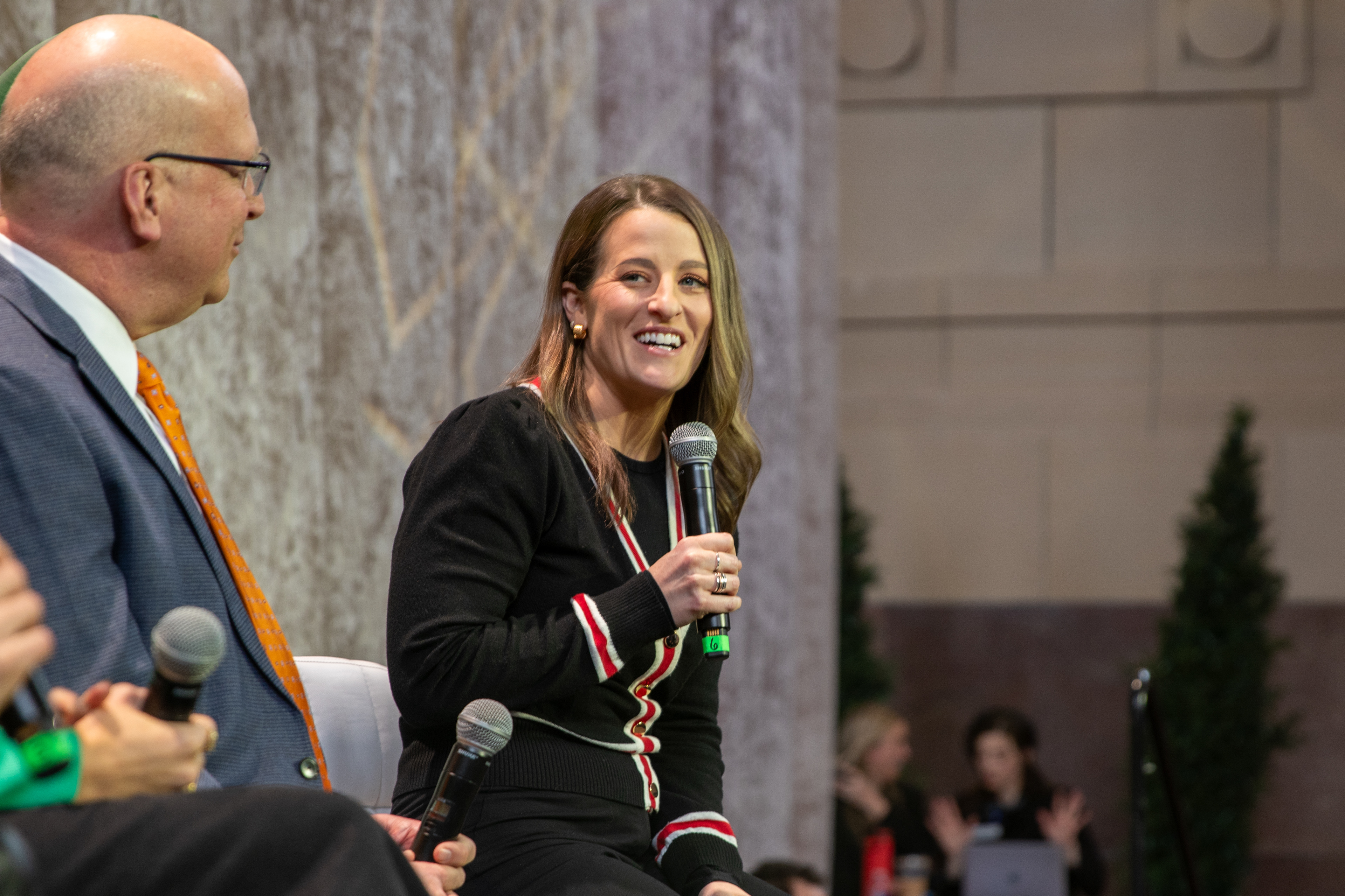 Lauren Kepler, from Newkirk Novak Construction, shares her experience with students within her construction sites. She even shares that one of their past students went on to work for their company after high school. 