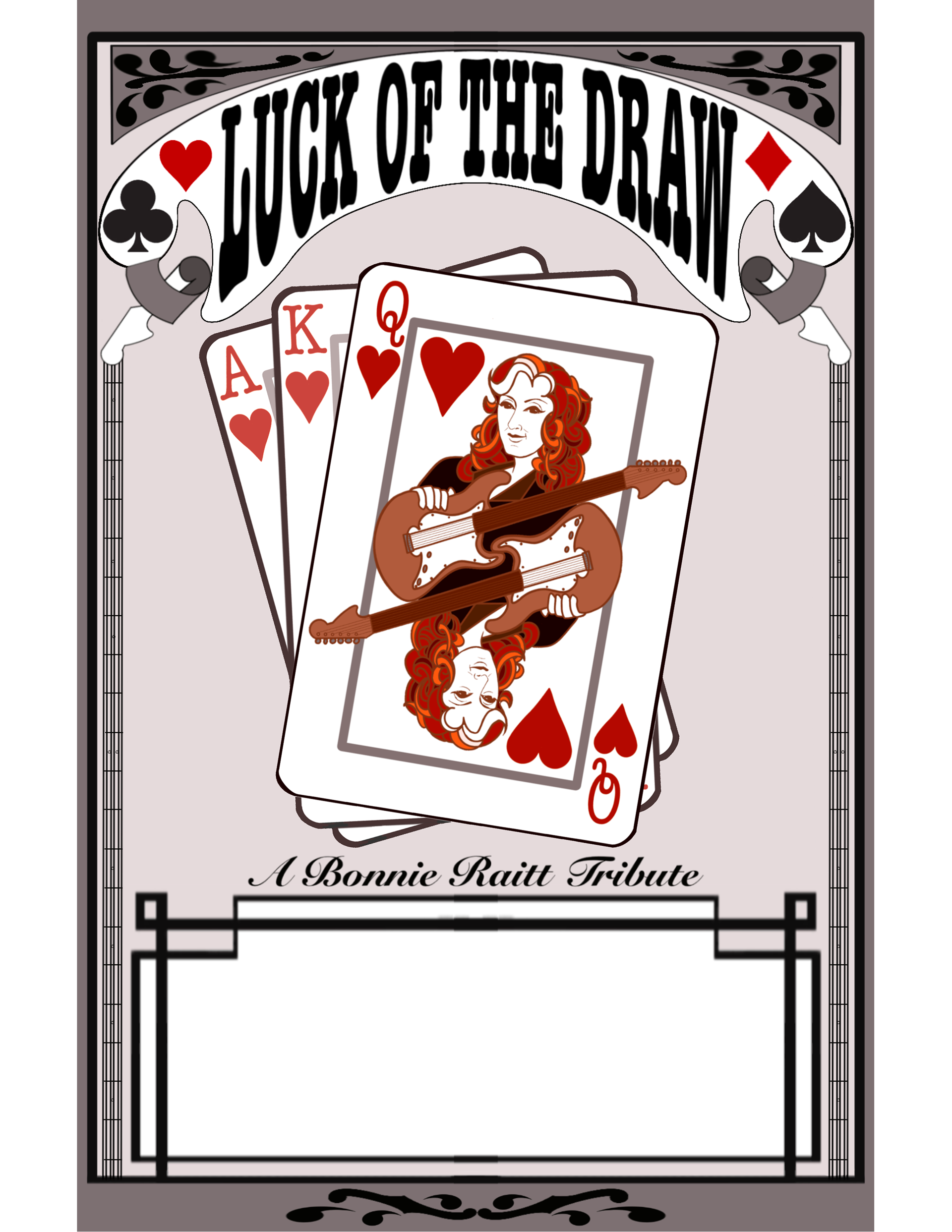 Poster for Luck of the Draw band. Procreate.