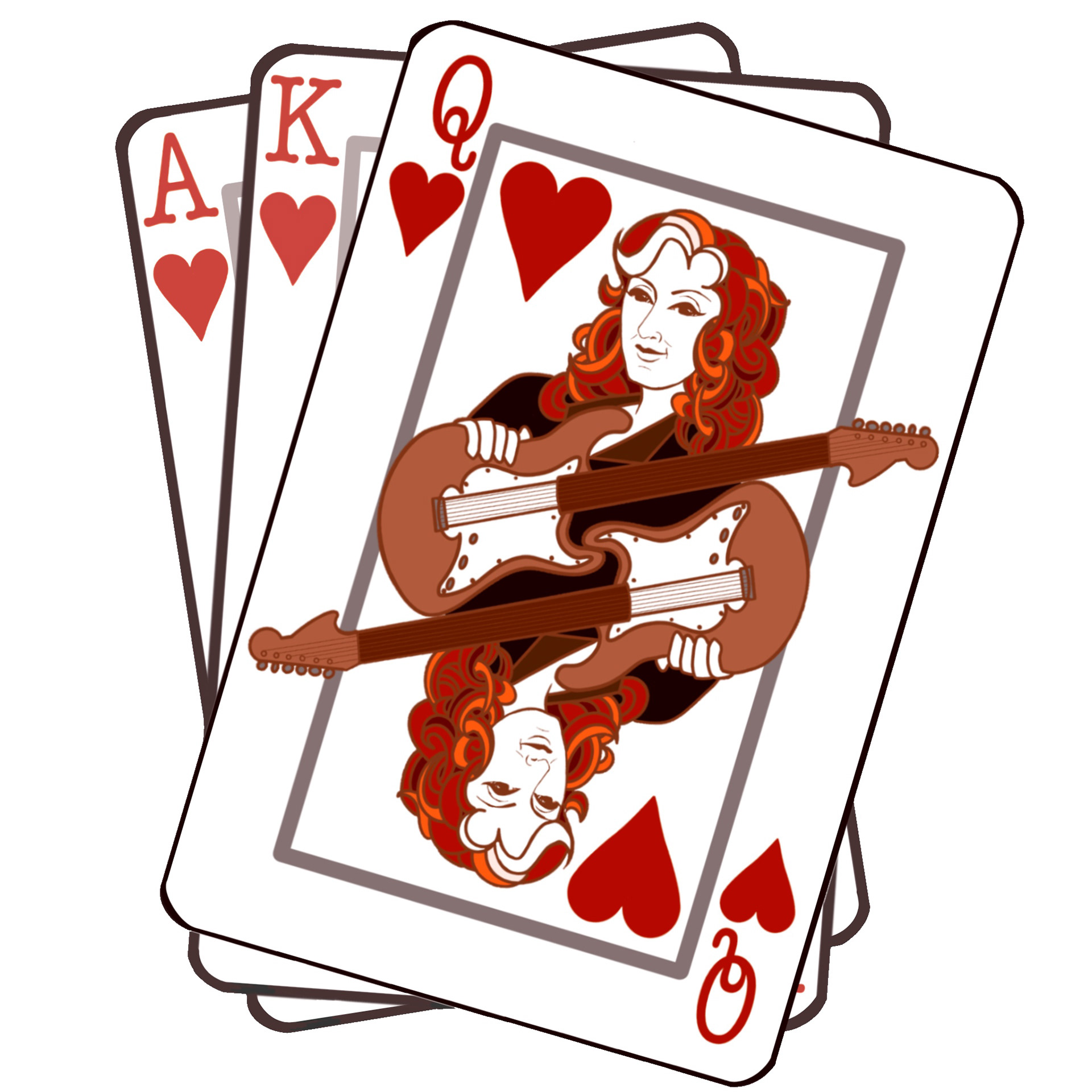 Art for Luck of the Draw band. Procreate.