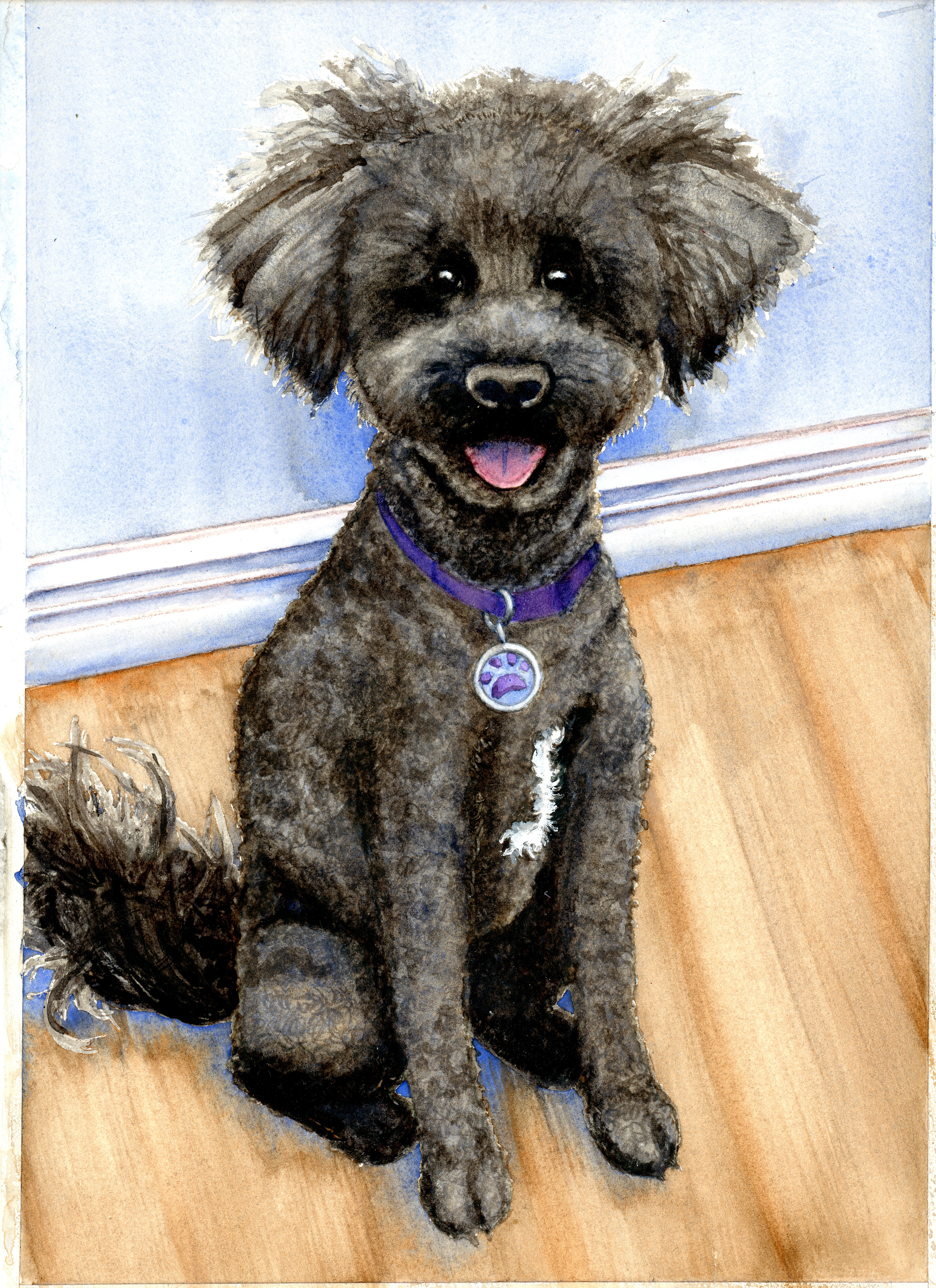 Elly. Watercolor and pencil.