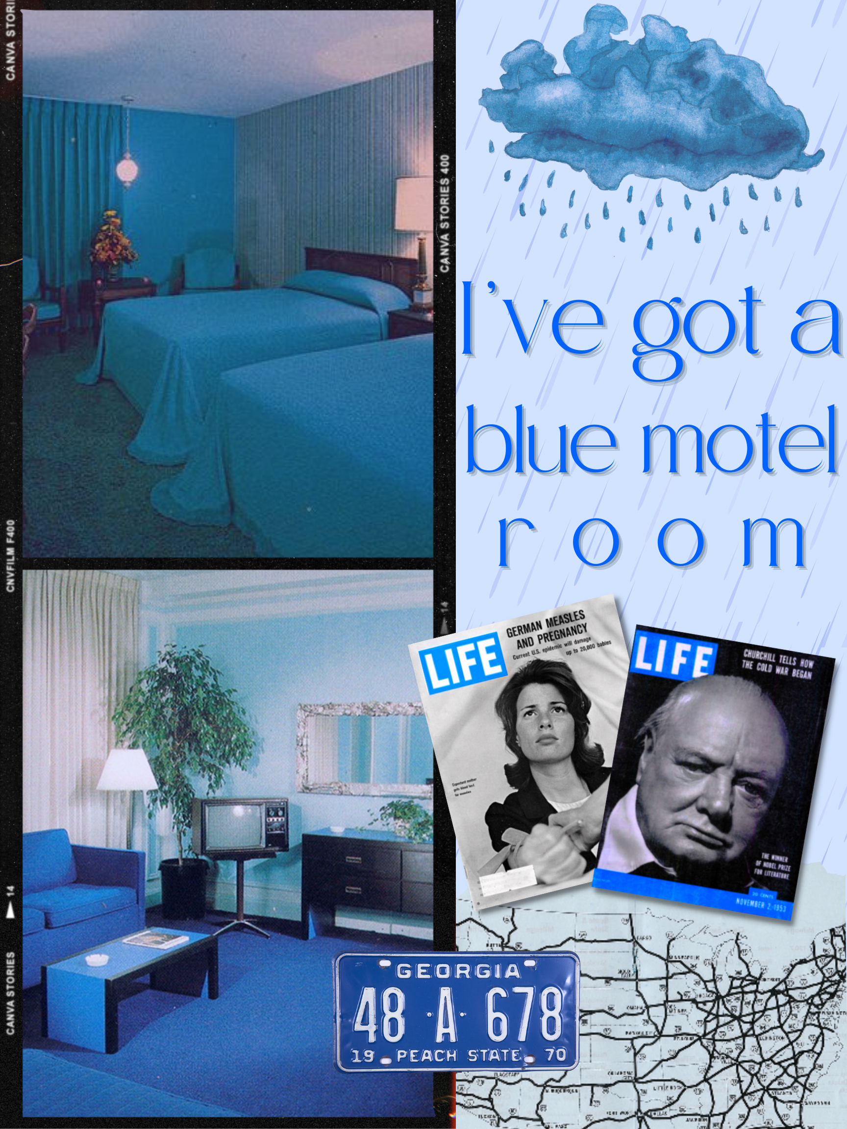 Blue Motel Room