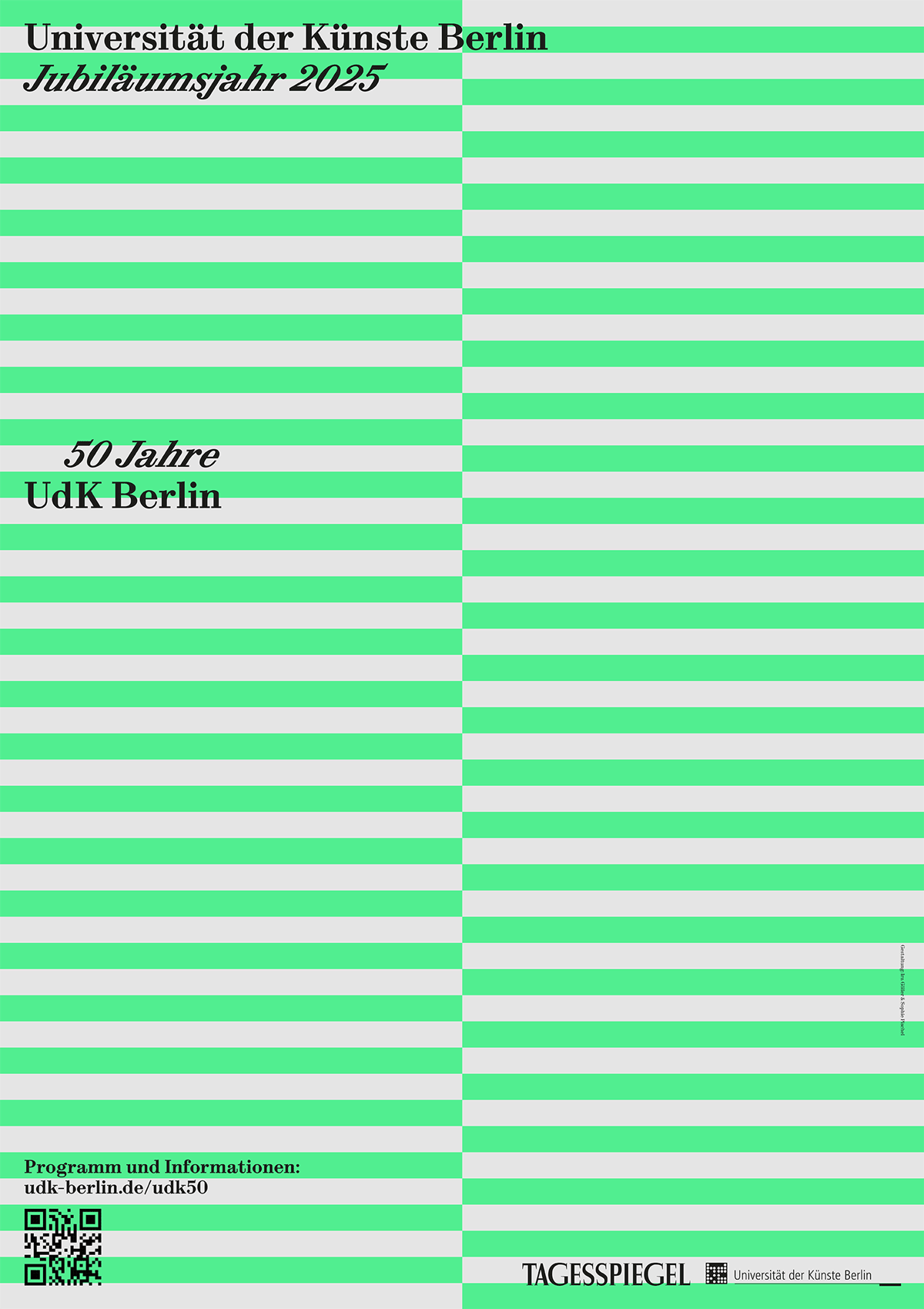 Visual campaign for the 50th anniversary of the Berlin University of the Arts | For Berlin University of the Arts  | Collaboration with Ira Göller | 2025