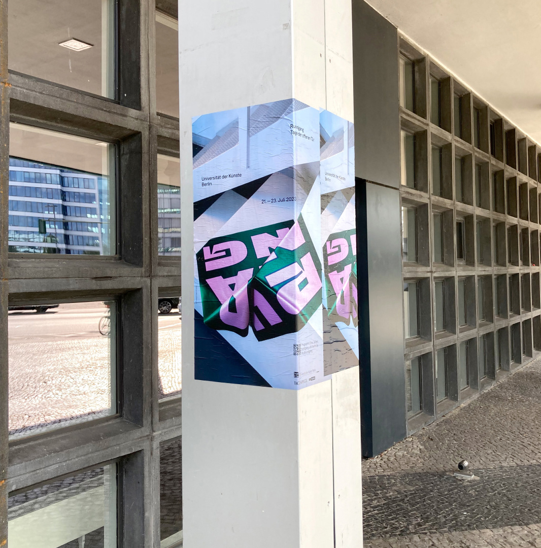 Visual campaign + art direction for the annual exhbition | For Berlin University of the Arts | Collaboration with Ira Göller | 2023