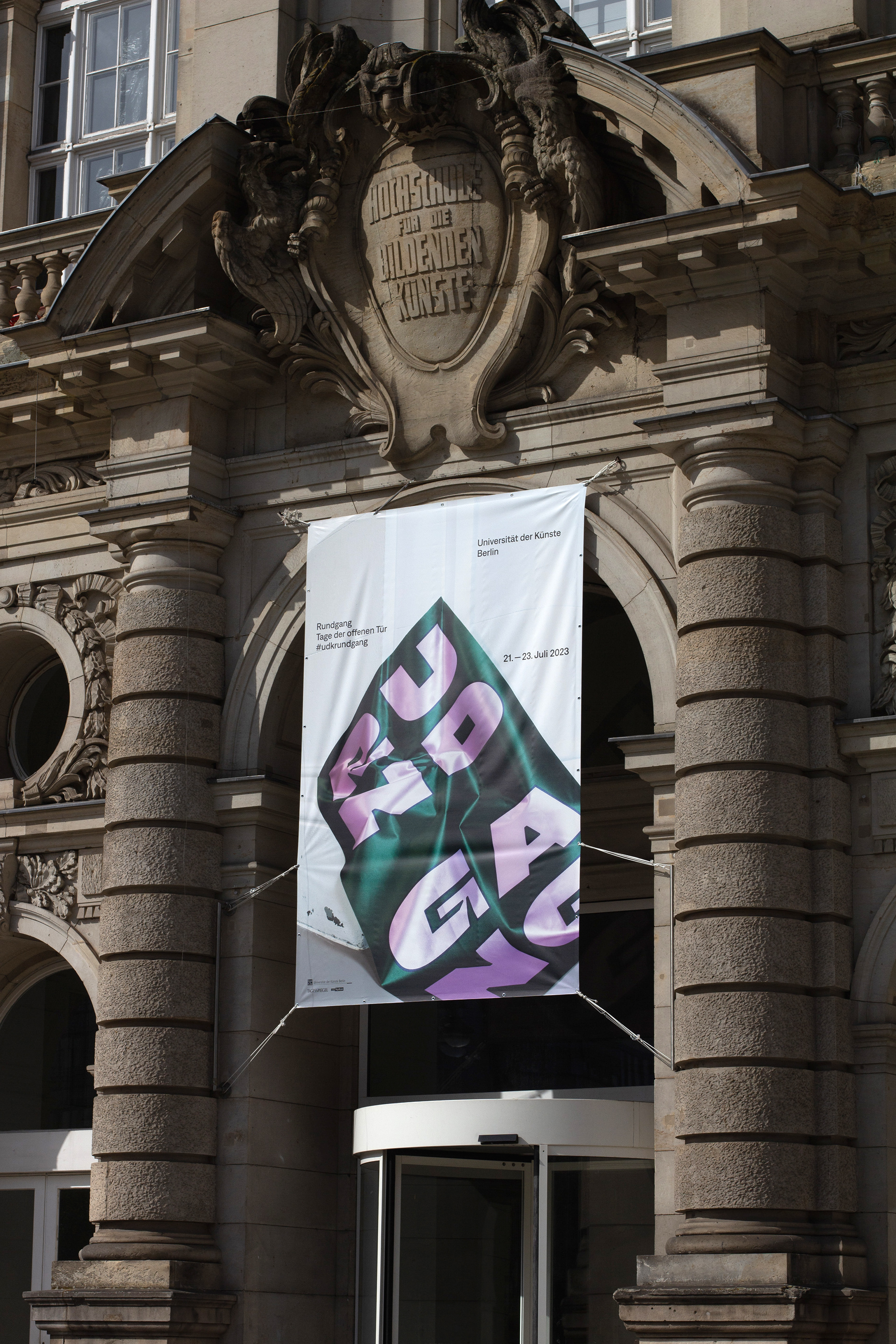 Visual Campaign for Rundgang 2023 of University of Arts Berlin (UdK), © Ira Göller, Sophie Pischel 2023.