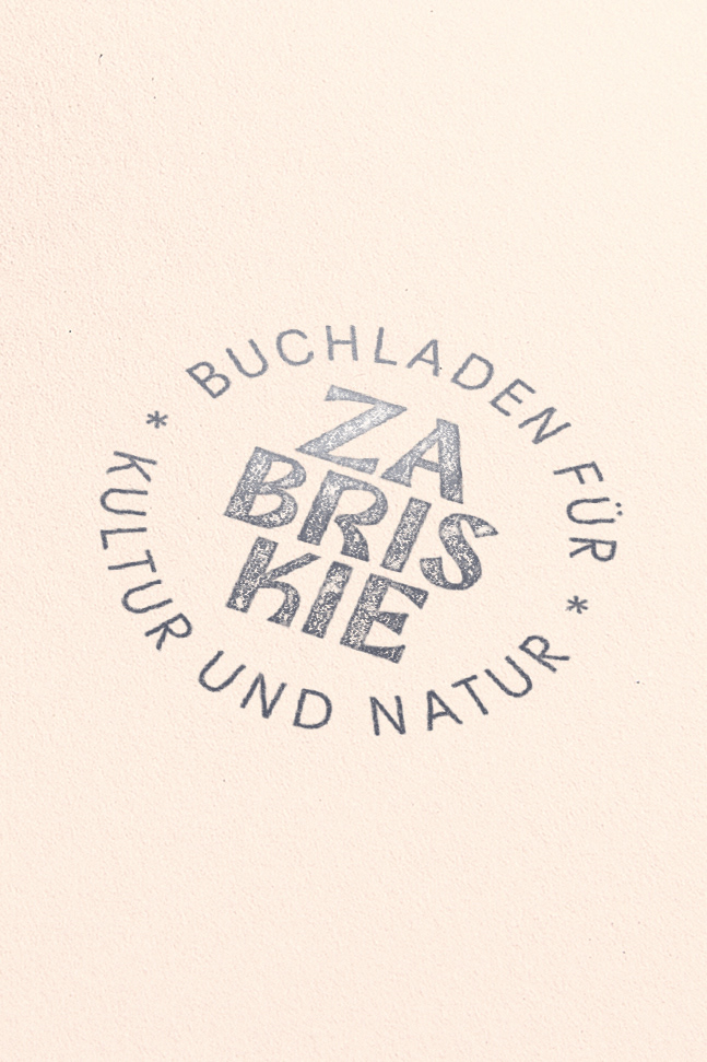 Branding for Zabriskie – Buchladen für Natur und Kultur |  Collaboration with Sandra Méndez Sarmiento | Since 2023