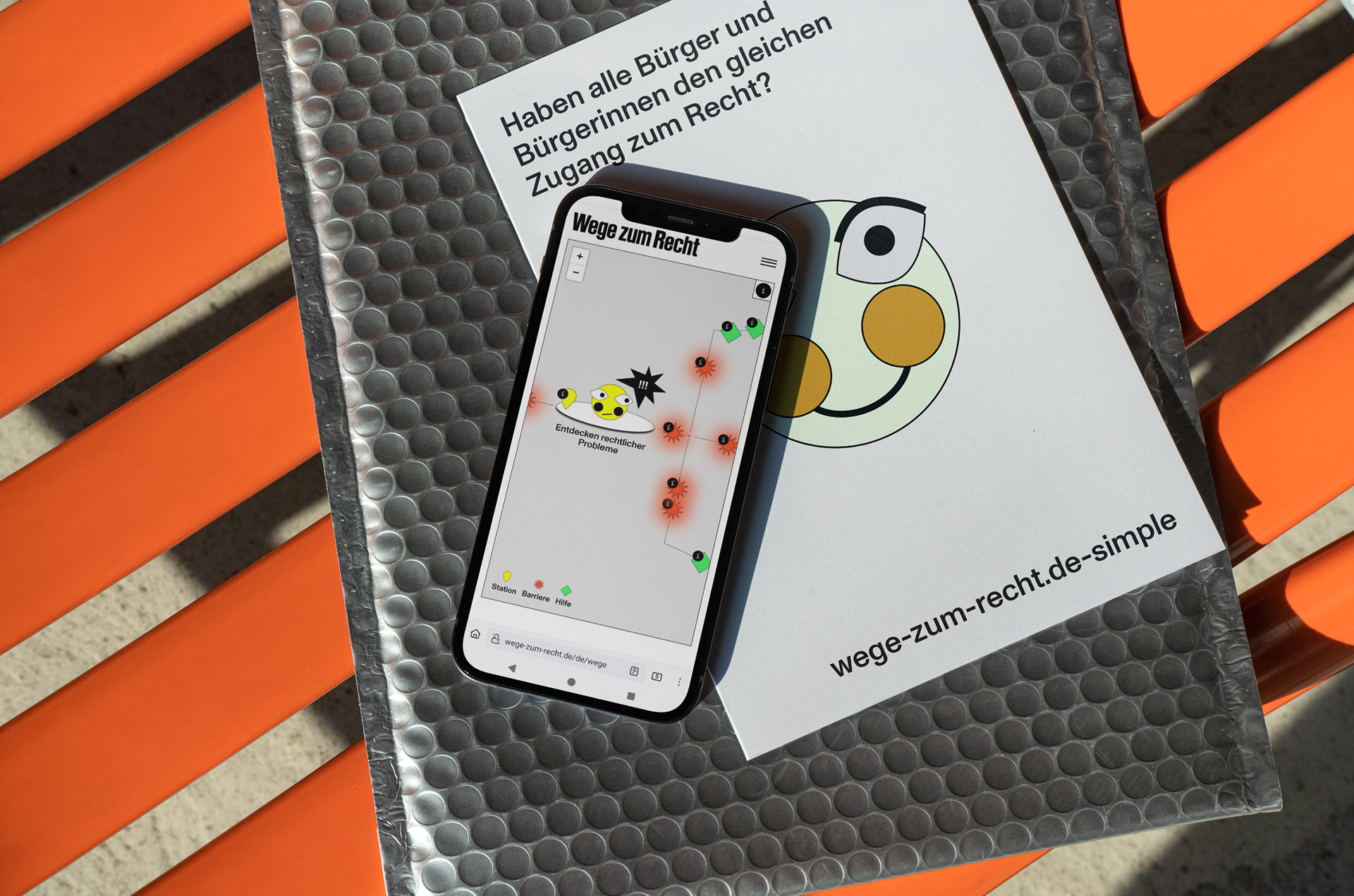 »Wege zum Recht« | concept + web design + illustration + information graphics | Collaboration with the Berlin Social Science Centre/Access to Justice in Berlin Project (content) and Florian Schimanski (coding) | 2025.