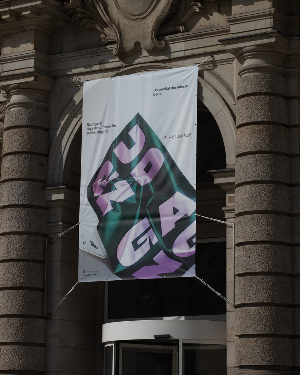 Visual campaign + art direction for the annual exhbition | For Berlin University of the Arts | Collaboration with Ira Göller | 2023