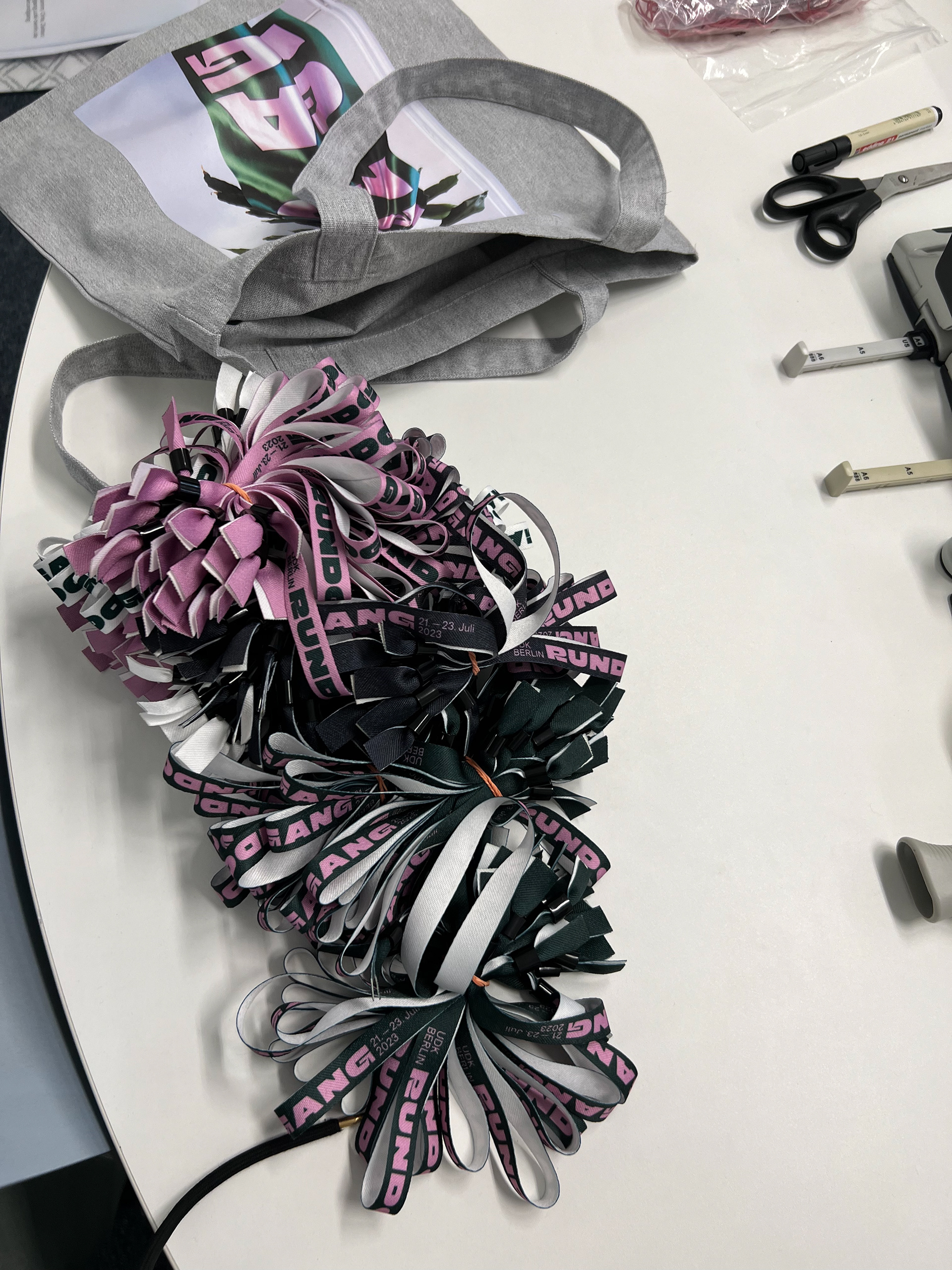 Visual campaign + art direction for the annual exhbition | For Berlin University of the Arts | Collaboration with Ira Göller | 2023 (Photo: Anne-Marie Franz)