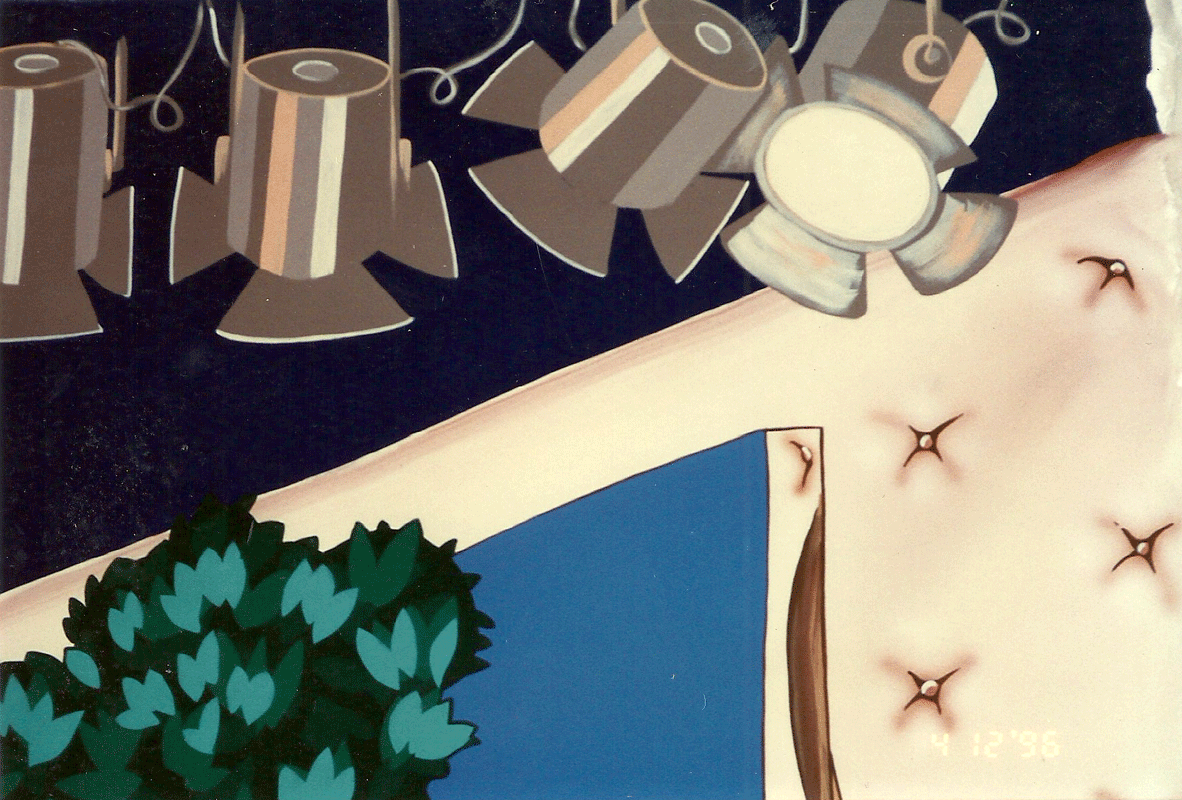 Back when all murals had to be hand painted. No large scale printers existed.