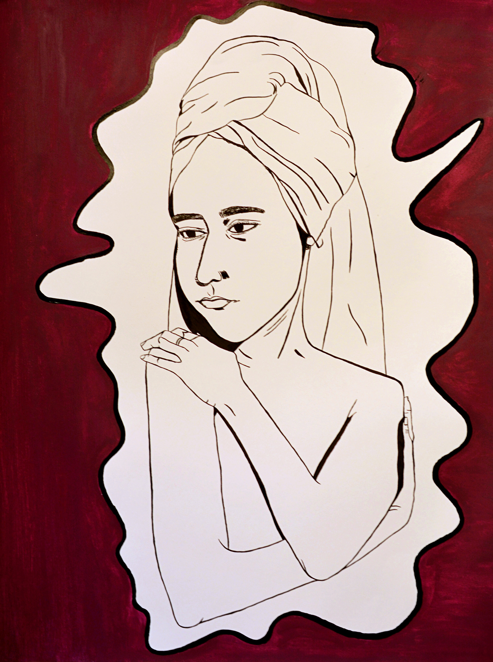 Appartement parisien. Encre de Chine et Acrylique.