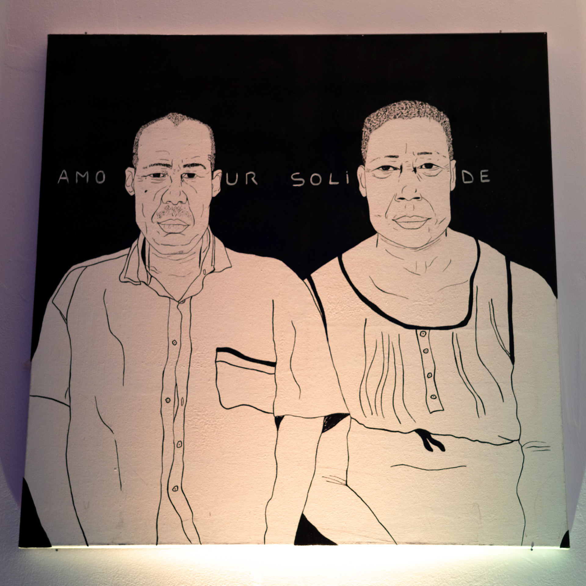 Amour Solide, 2021, Encre de Chine sur toile.