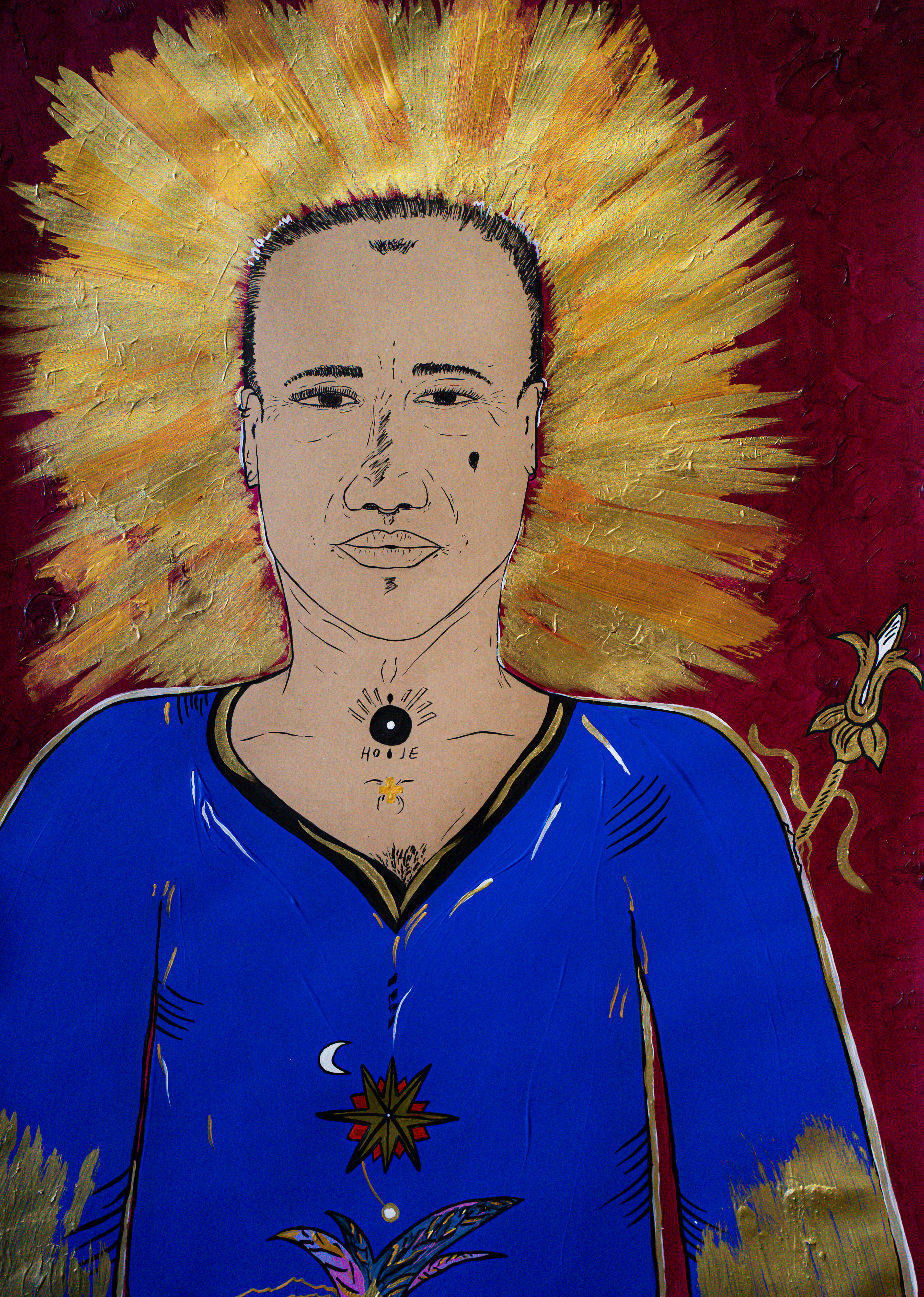 HOJE 08/08  Encre de Chine et Acryliques sur papier. 65x50cm. 2025. €800