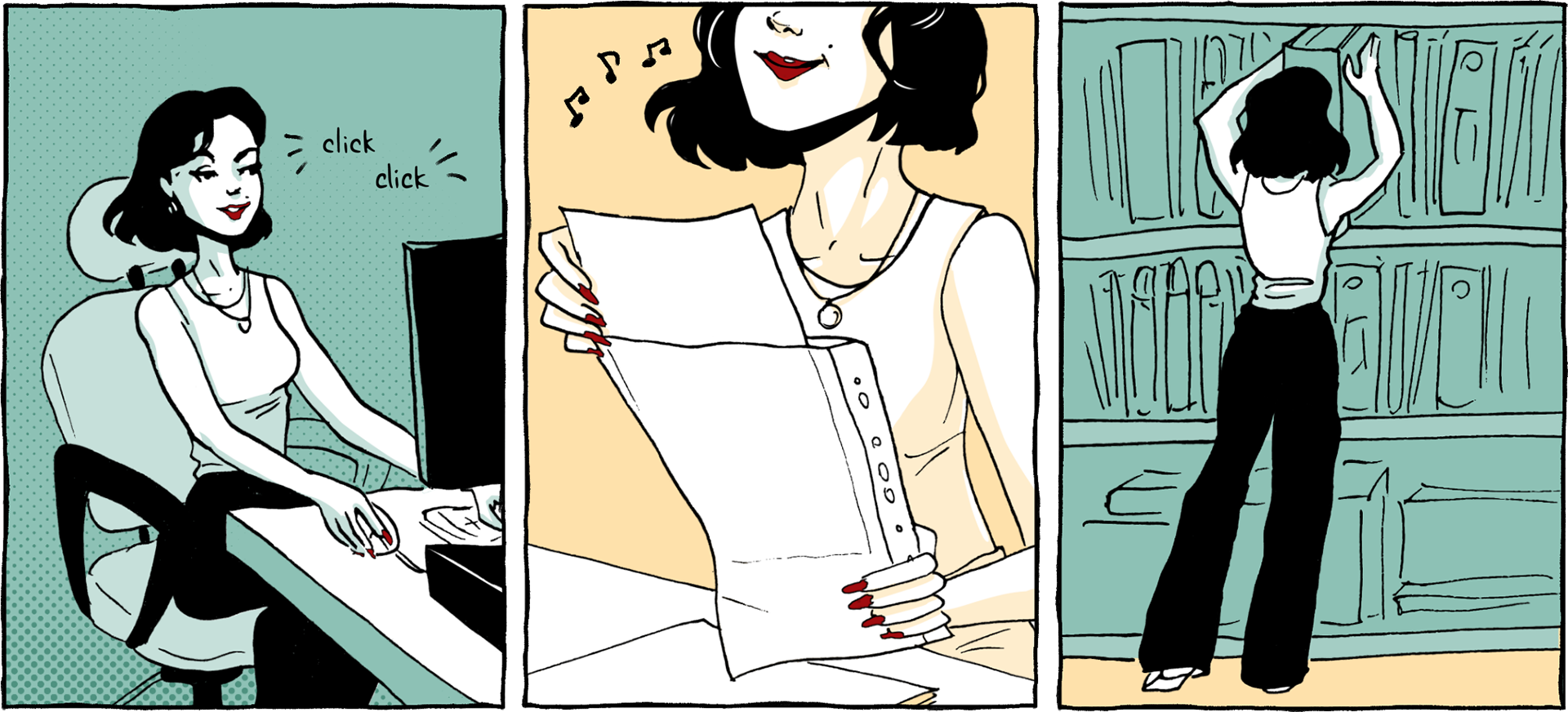 Yulia in the office, 2023