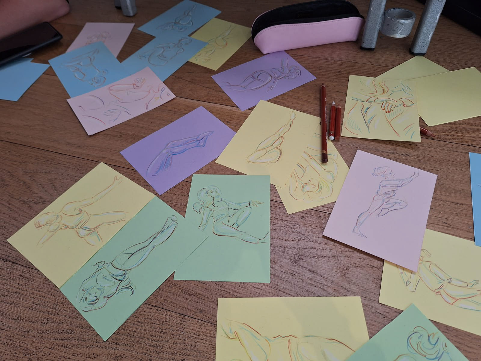 Live drawing for One Small Step yoga workshop, 2023