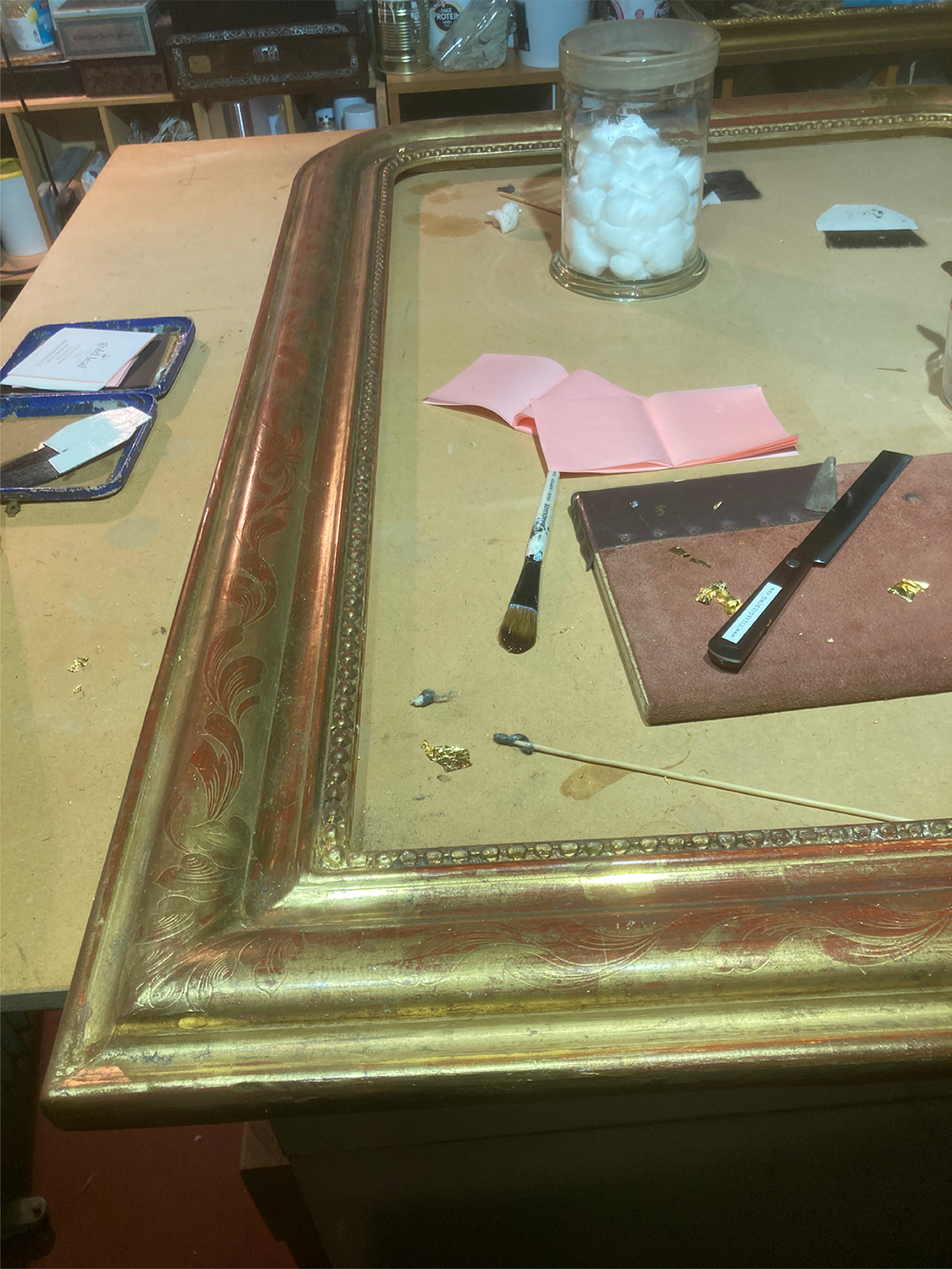 toning new gold to match original