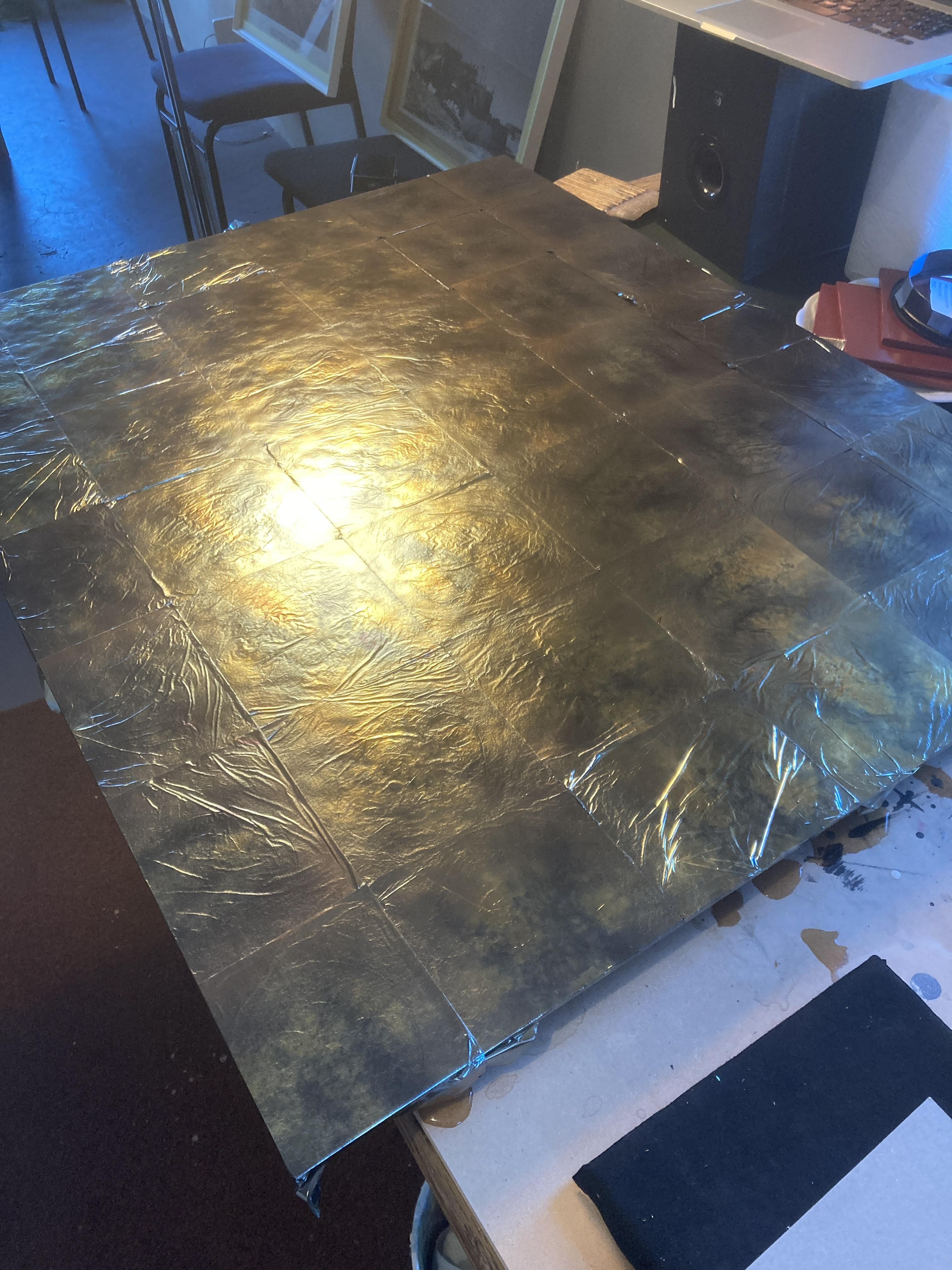 Drying...Laying the variegated leaf.