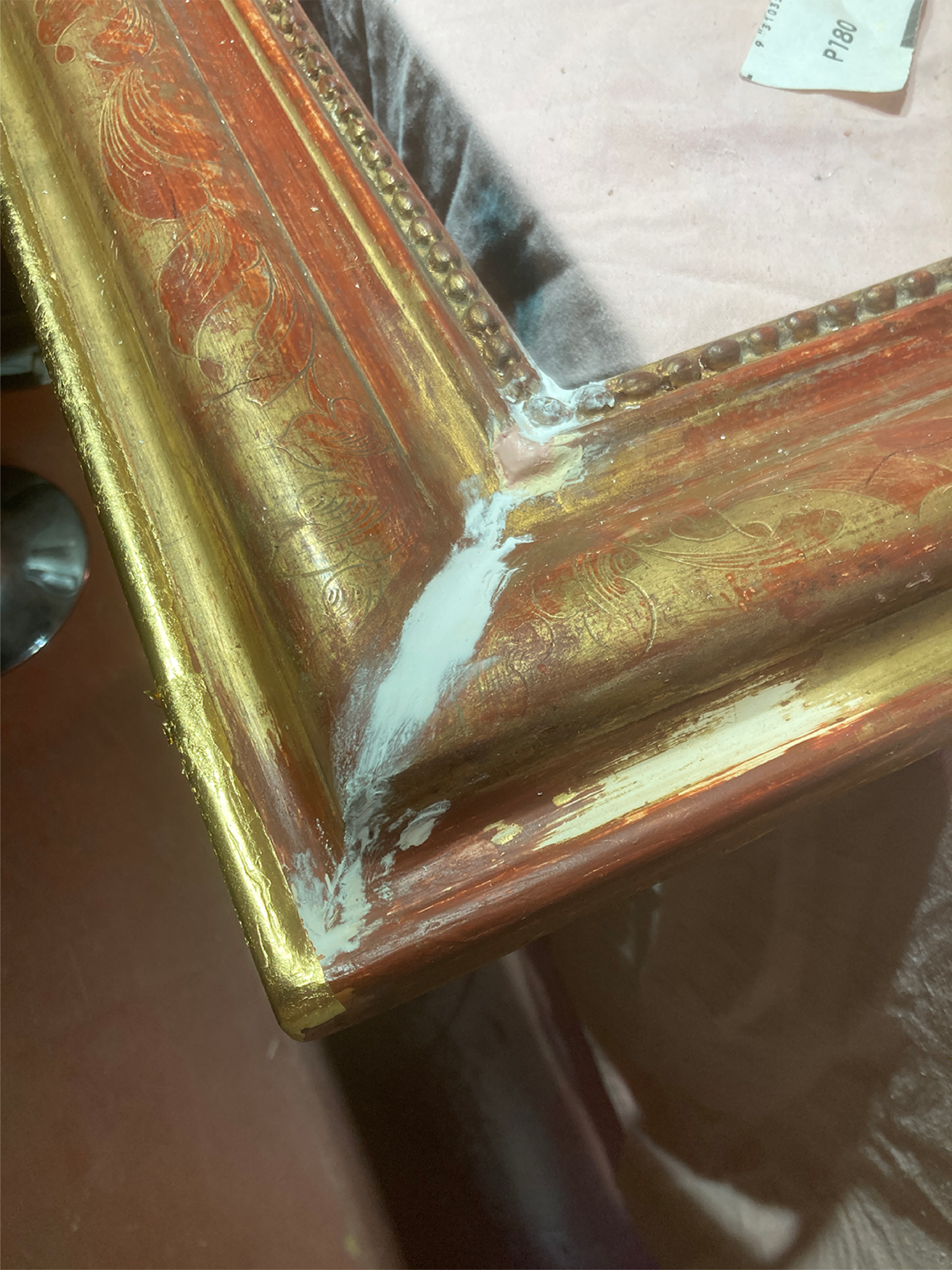 Corner filled and gessoed