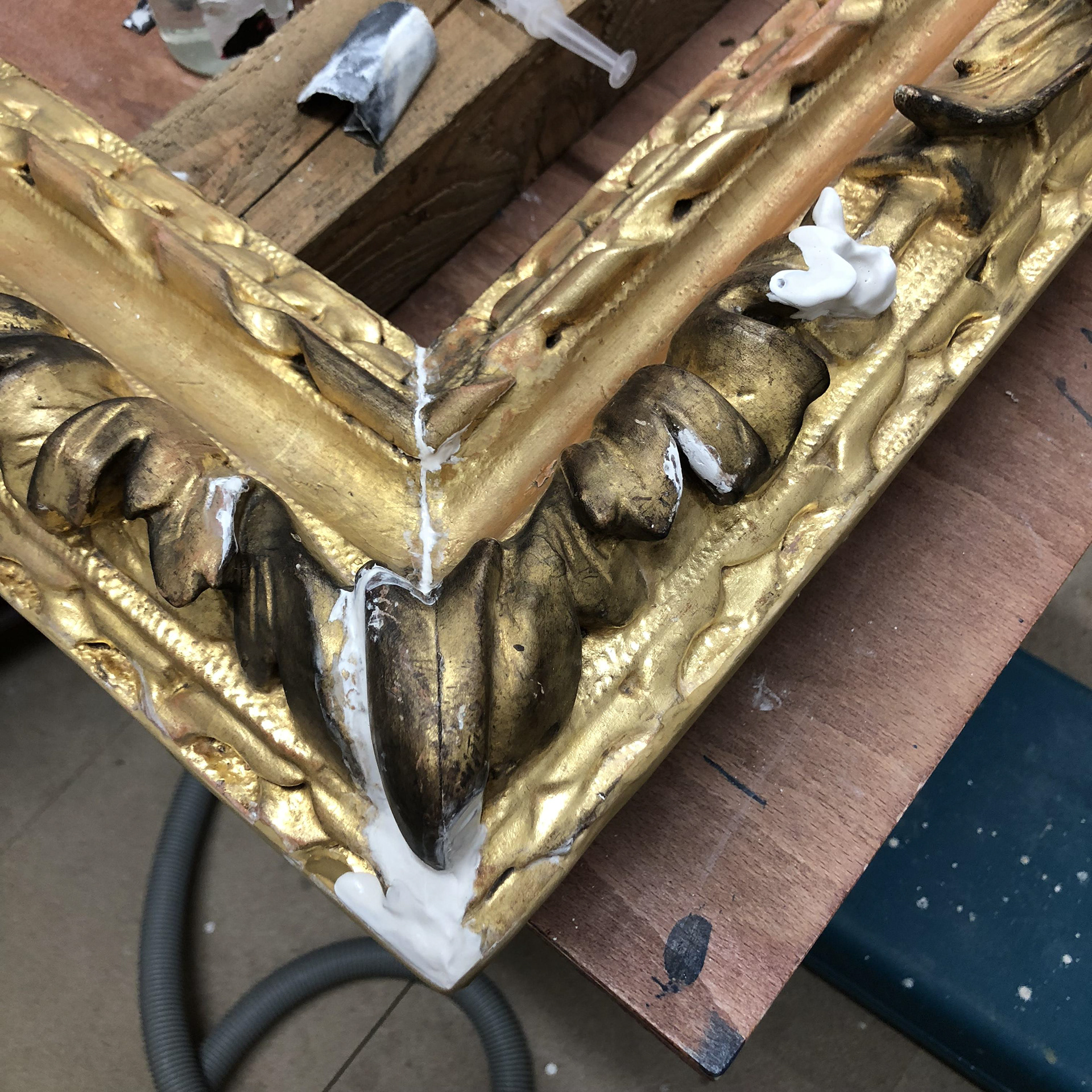 building up gesso to fill old chipped gesso