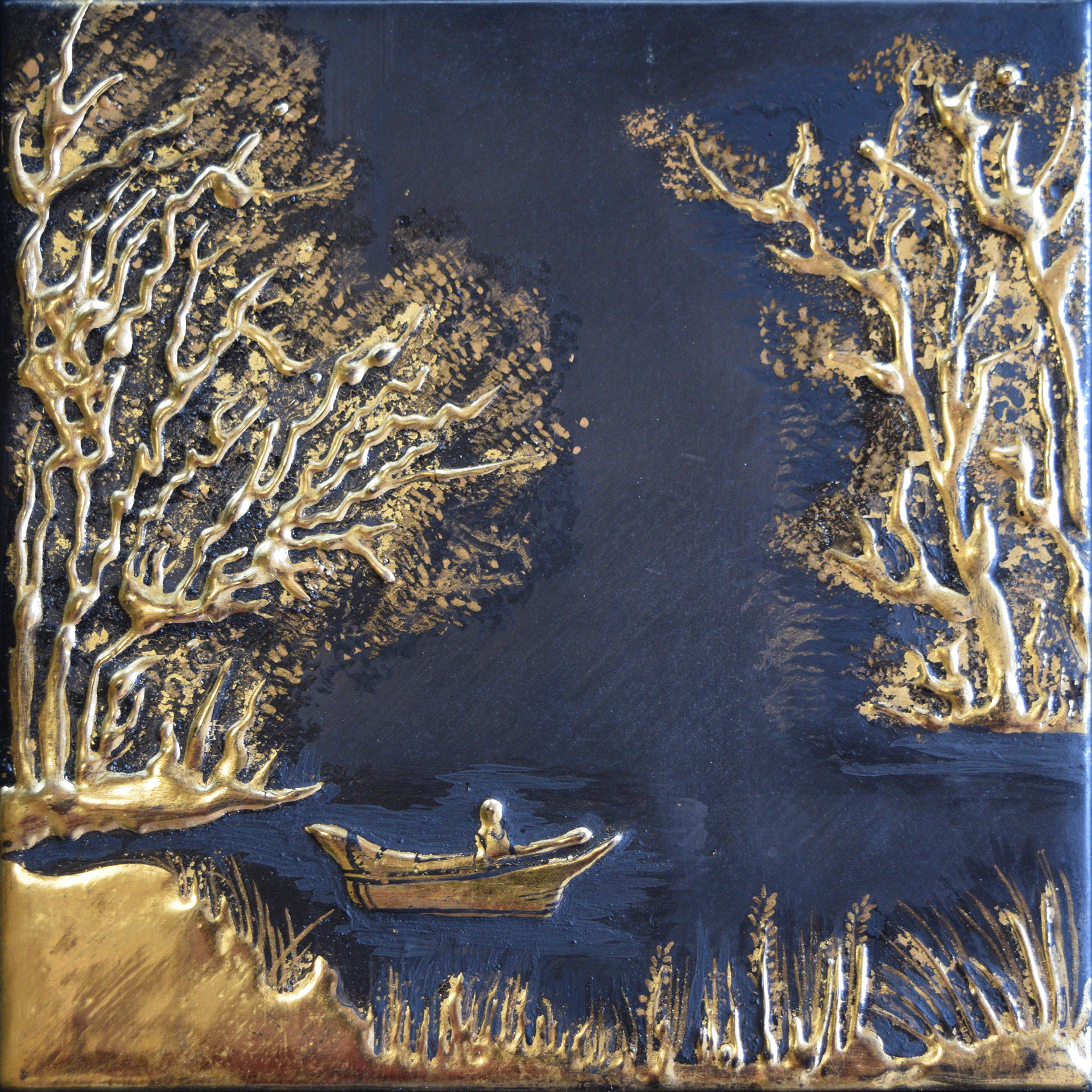 Japanning - raised gesso