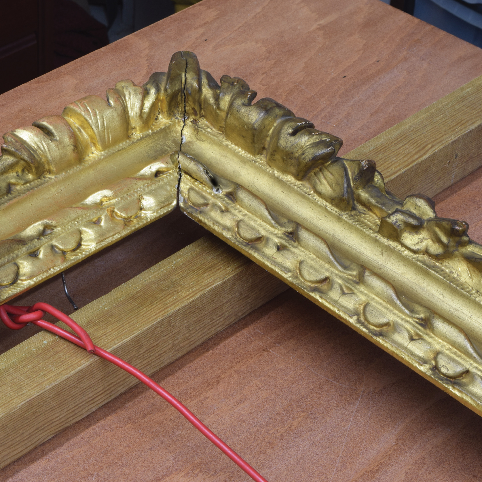 cleaning 300 years worth of grime off to reveal a new patina.