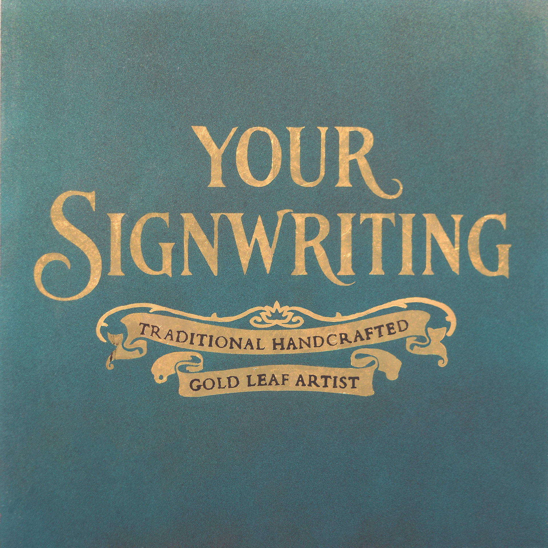 Traditional Gold Leaf window Signwriting for your brand