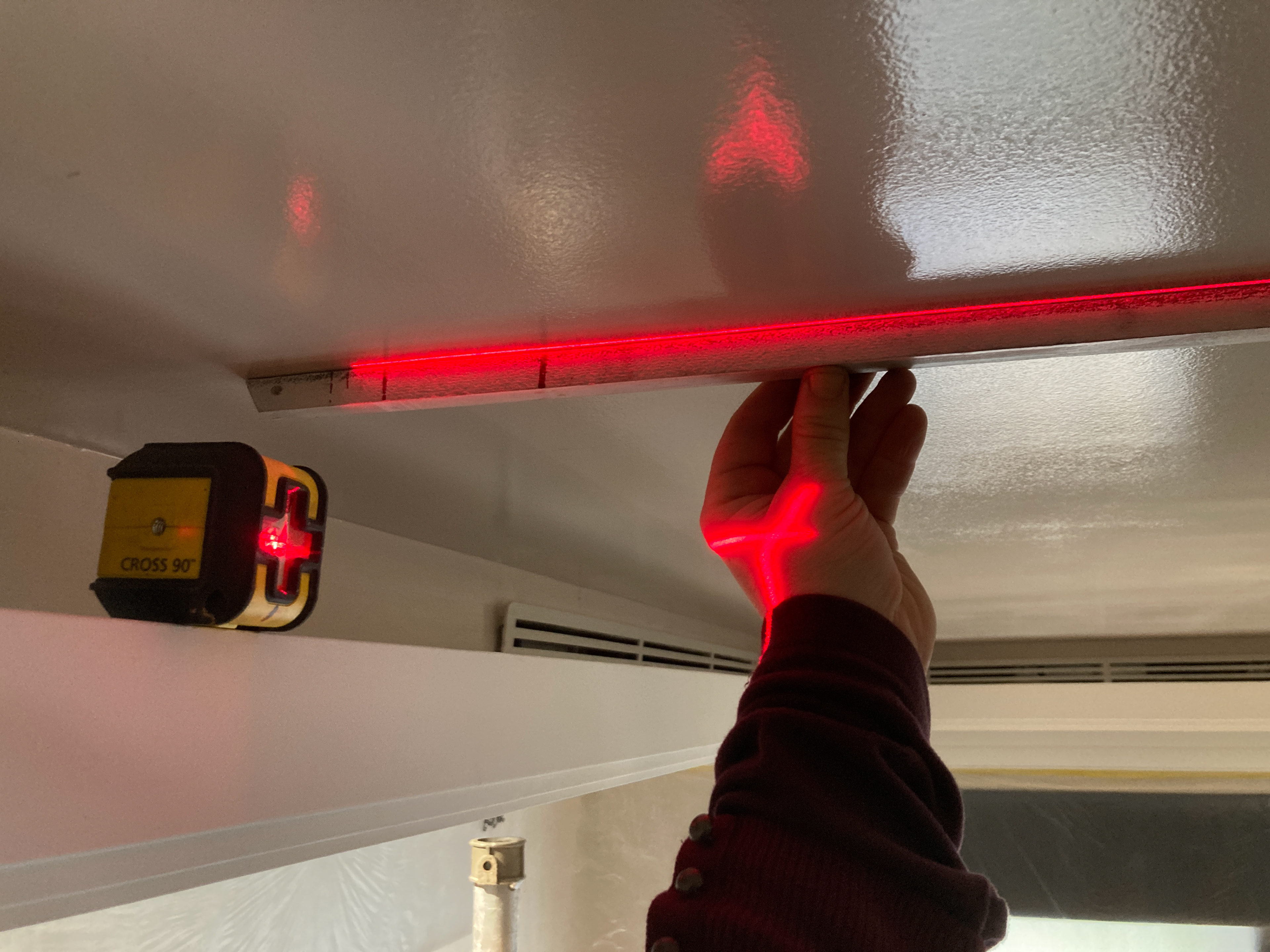 lining up the 22ct caplain gold leaf