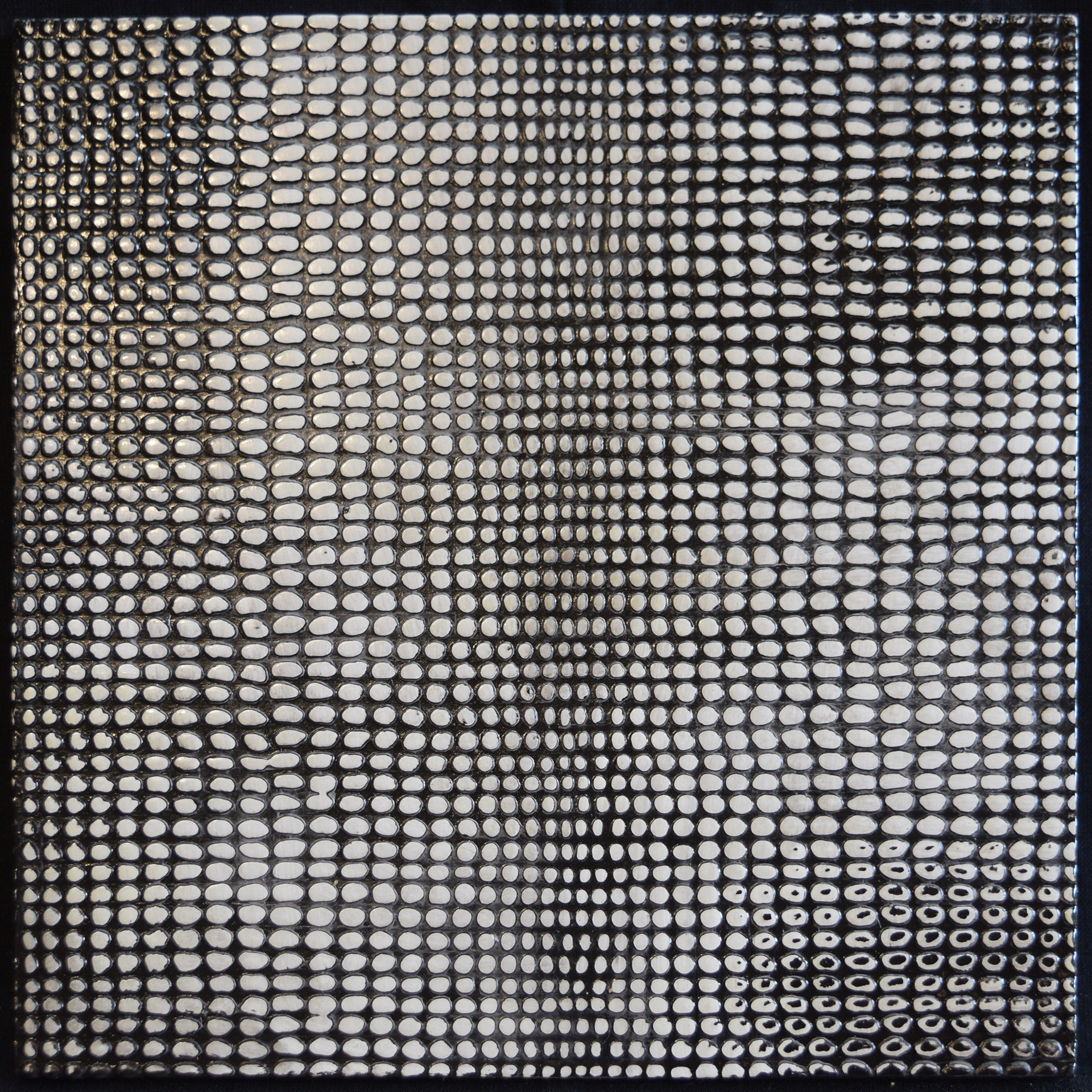 Stingray moiré - raised gesso 