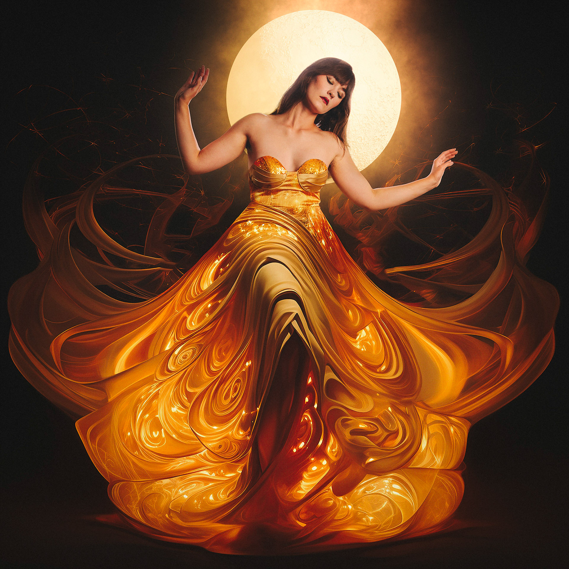 Capturing the radiant essence of the Golden Goddess in every frame.  🌟✨ #GoldenGoddess #AncientLore #RadiantBeauty #DivineVisions #GoldenEpochs #GildedVisions #PortraitsOfGold #LegendsInFrame #CelestialBeauty #EternalGlow