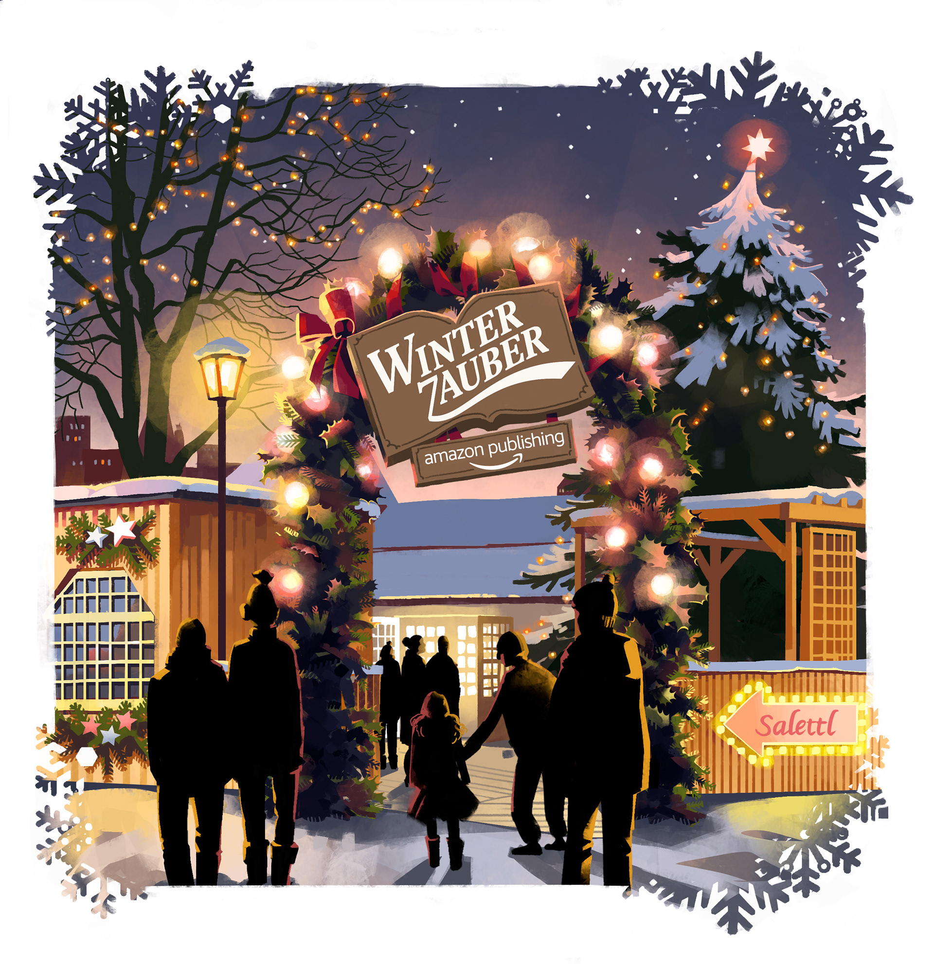 Key Visual für den Amazon Winterzauber | Amazon Publishing | digitale Illustration | 2023