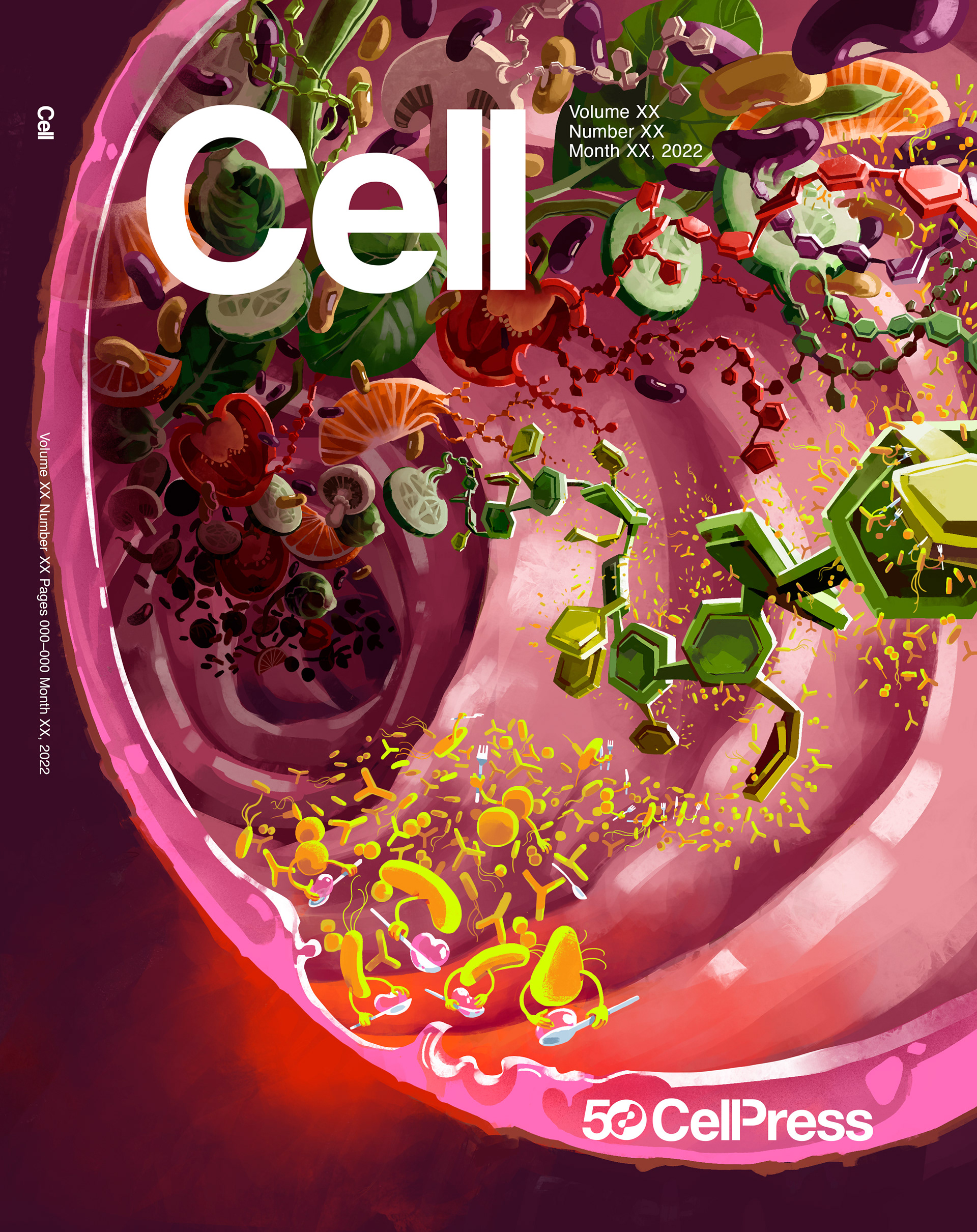 Cover-Entwurf Februar-Ausgabe | Cell Magazin | digitale Illustration | 2025