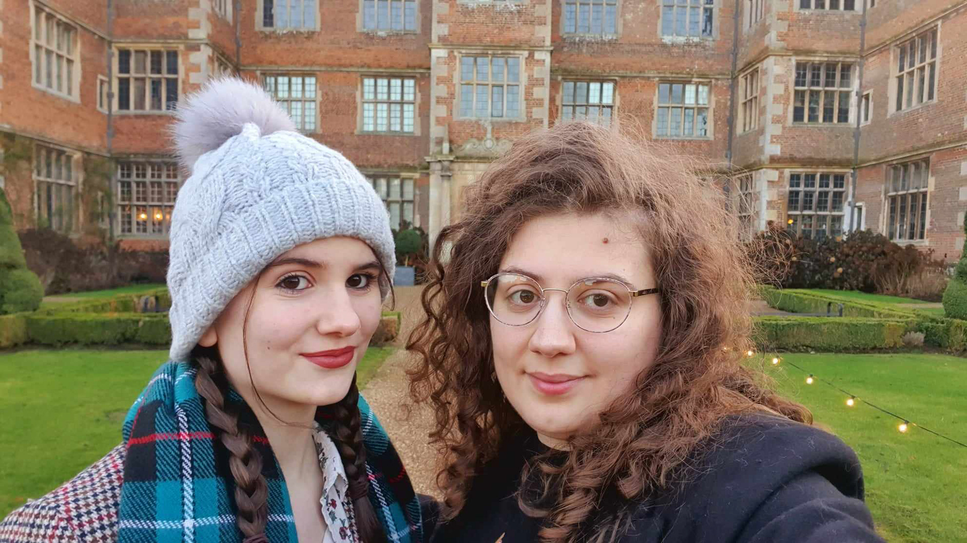 Me and my sister at Doddington Hall