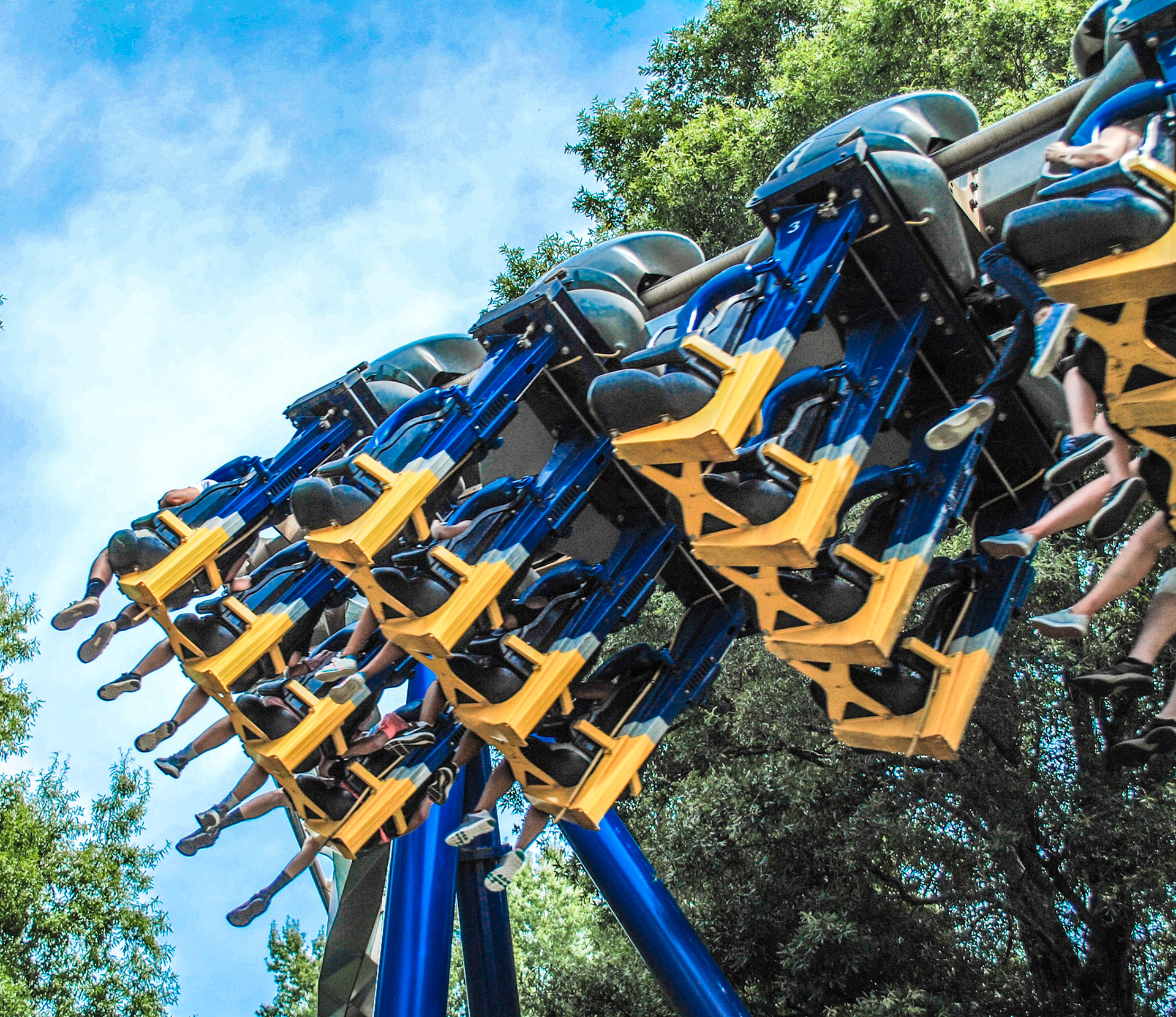 Afterburn rockets through and into the signature Immelmann loop.