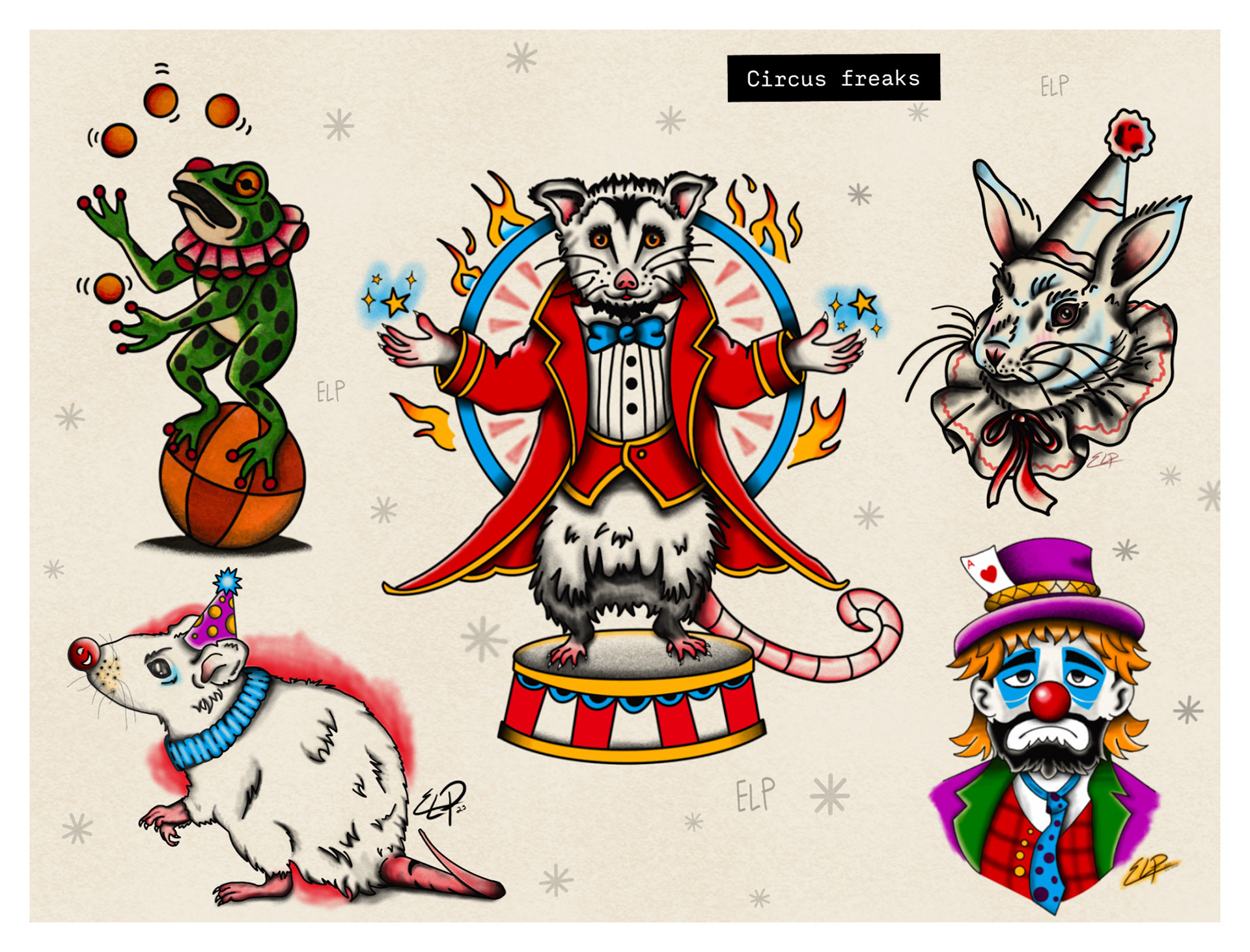 Circus Freaks flash sheet