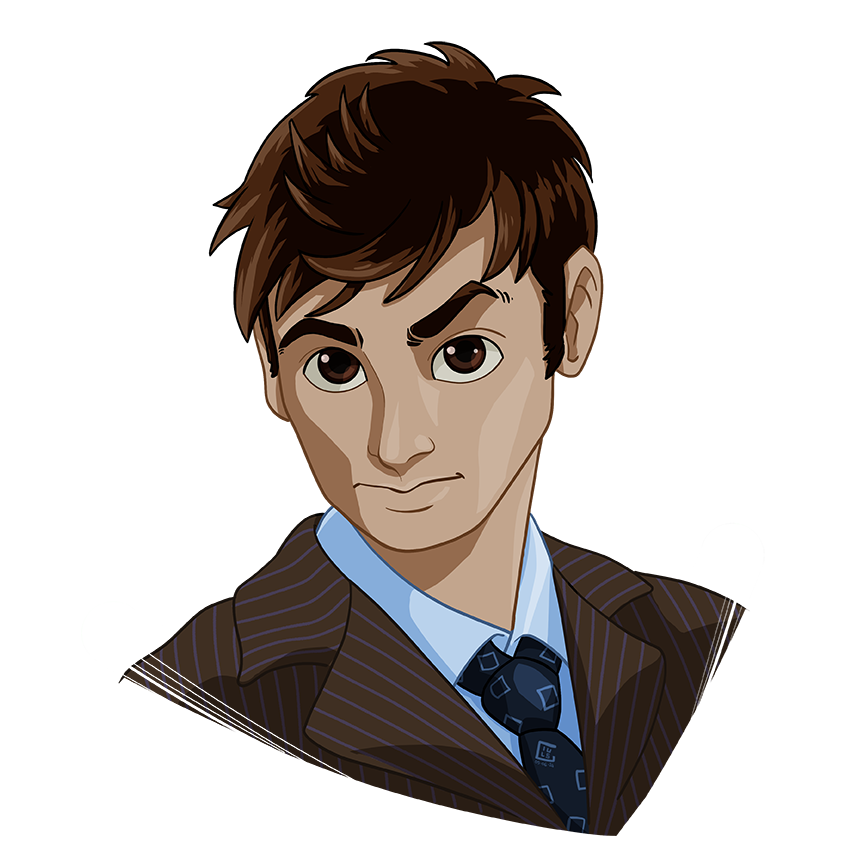 Drawing from photo reference of Doctor Who BBC TV Series - Photoshop