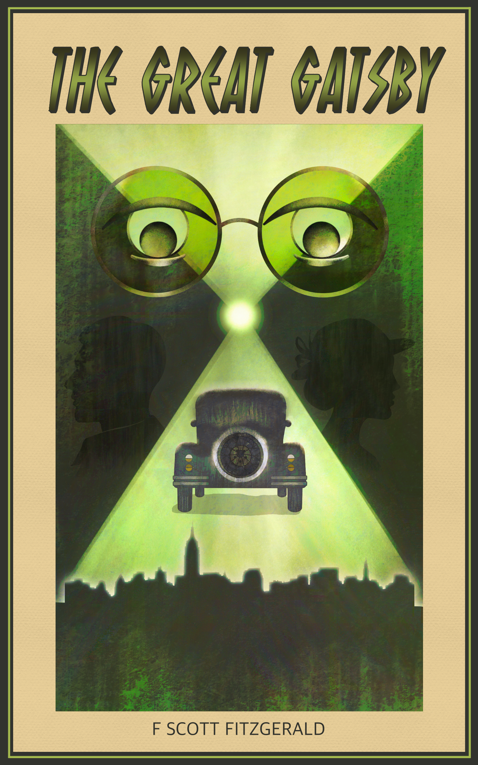 Reimagined cover art design for The Great Gatsby by F. Scott Fitzgerald