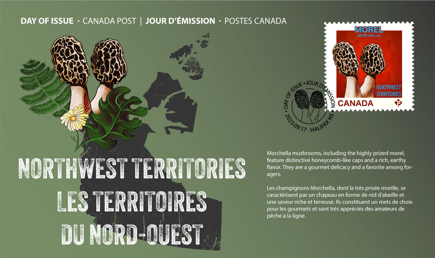 Day of issue for the stamp Northwest Territories Morel