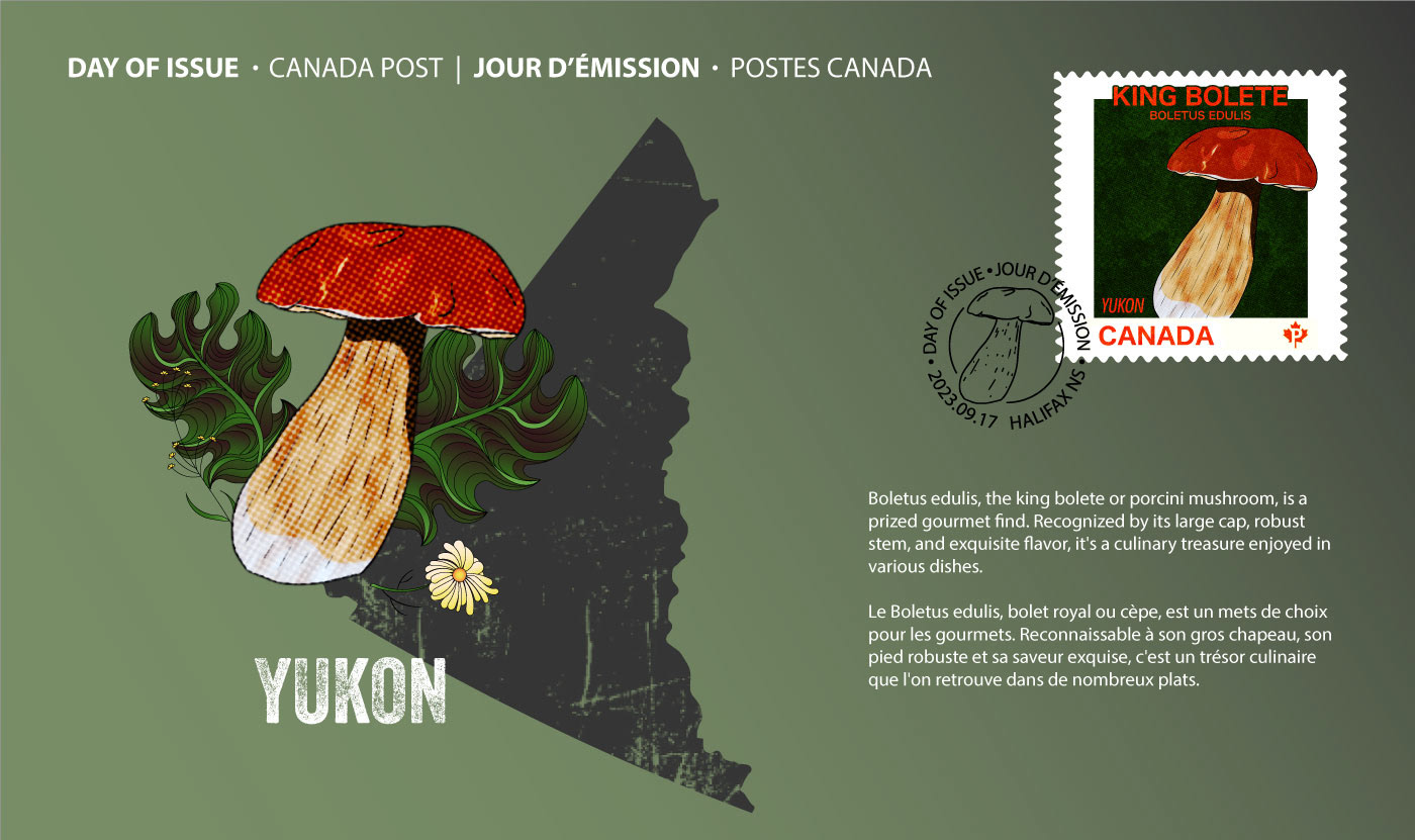 Day of issue for the stamp Yukon King Bolete