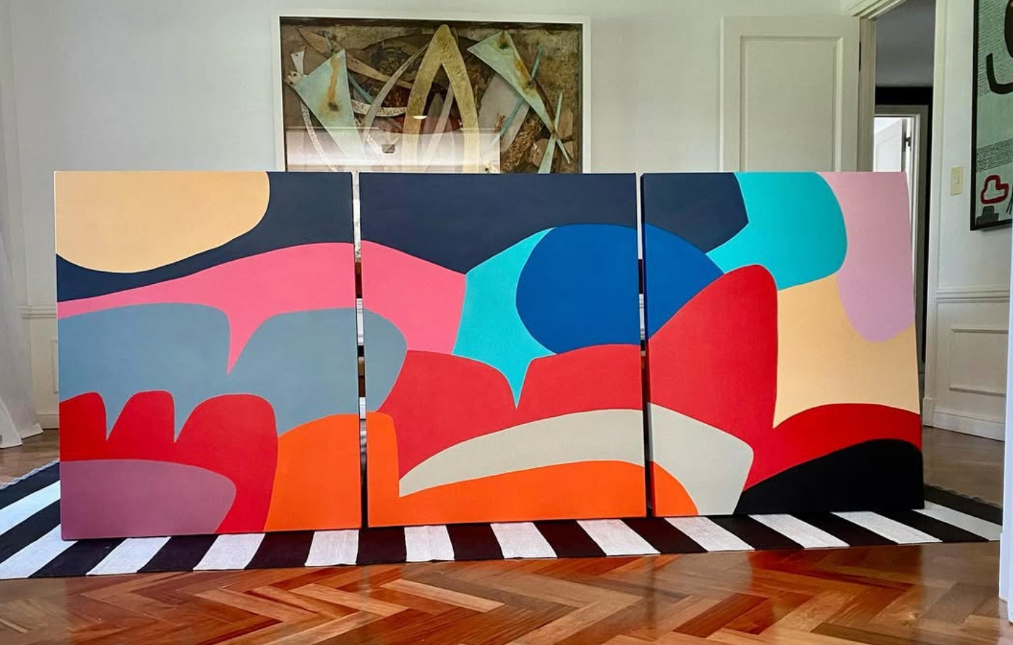 Tríptico, 2022 | Acrílico sobre tela | 110 x 240 cm.