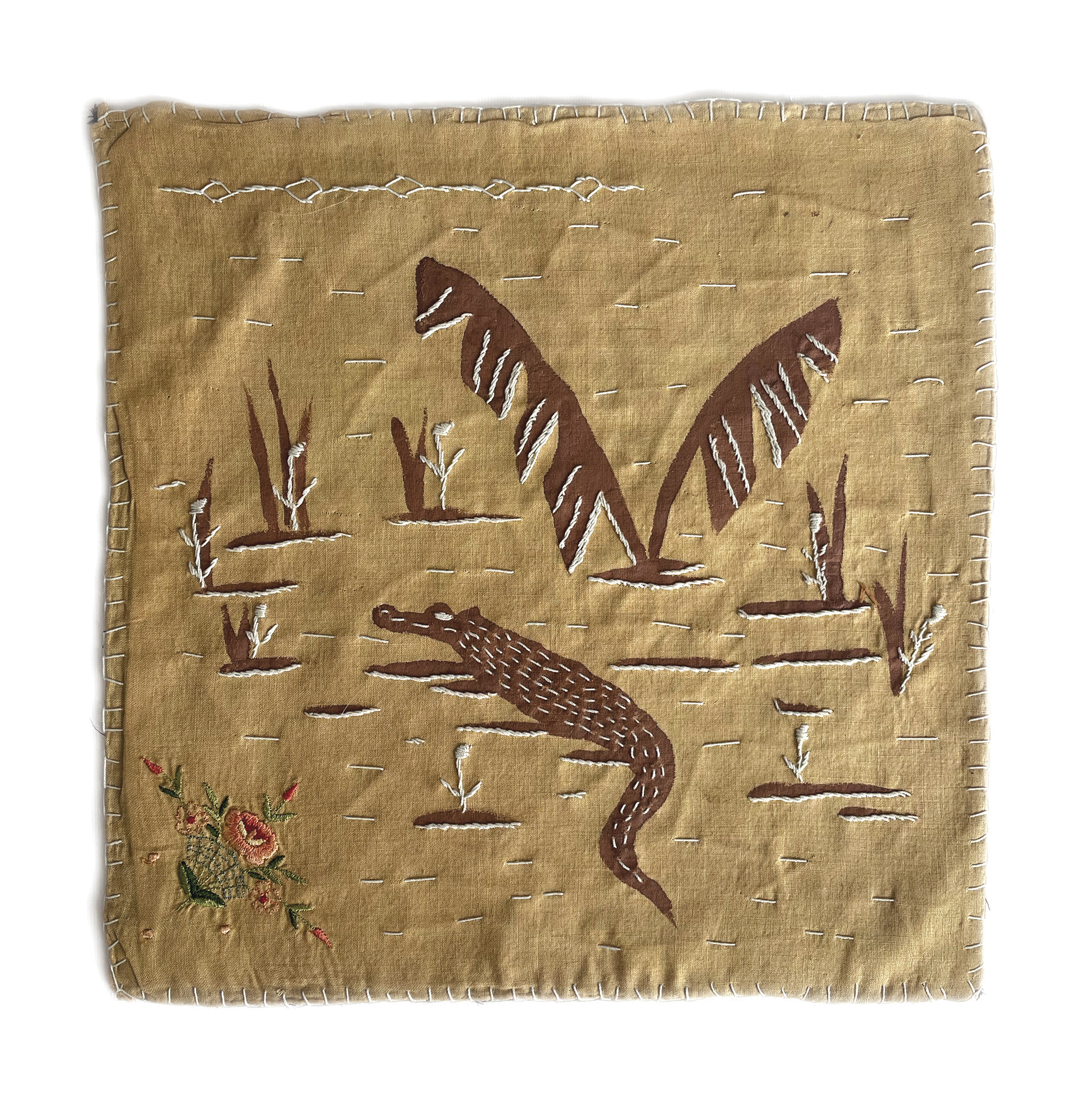 Musa bananera y yacaré, 27 x 27, 2026