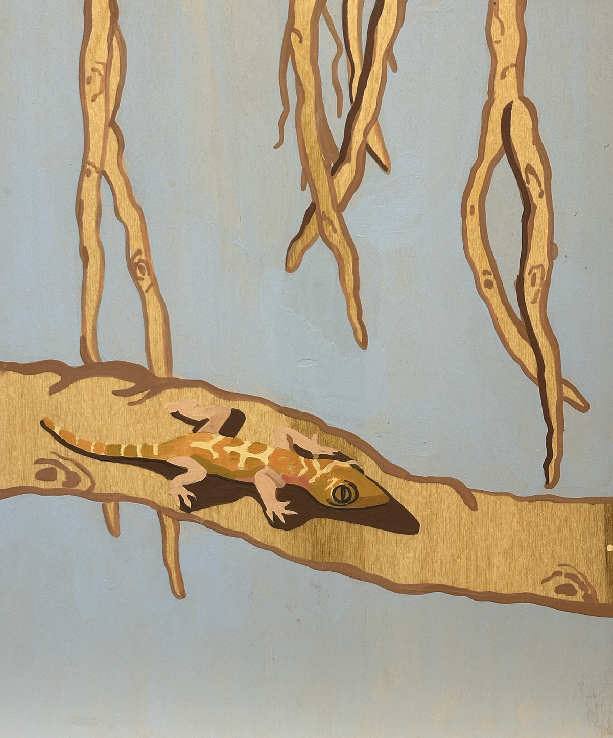 Árbol lagartija, 2023 | Acrílico sobre madera | 25 x 30 cm.