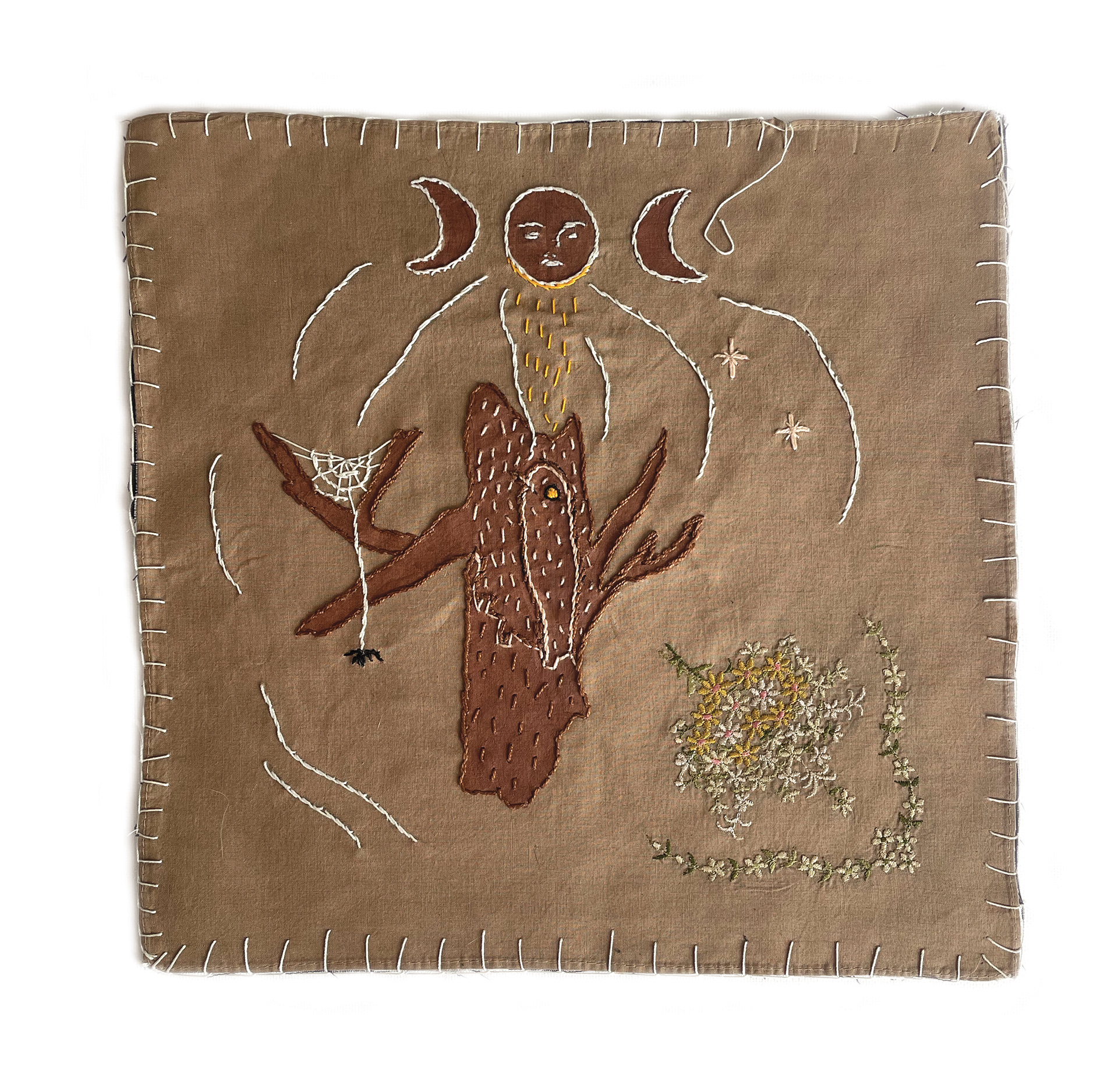 Urutaú y araña, 27 x 27, 2026