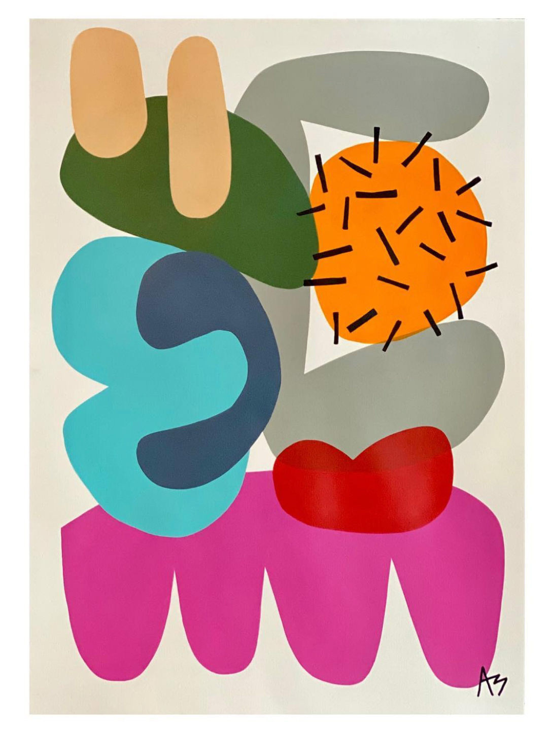 Sin Título, 2023 | Acrílico sobre papel de 400 gr. | 70cm x 50 cm.