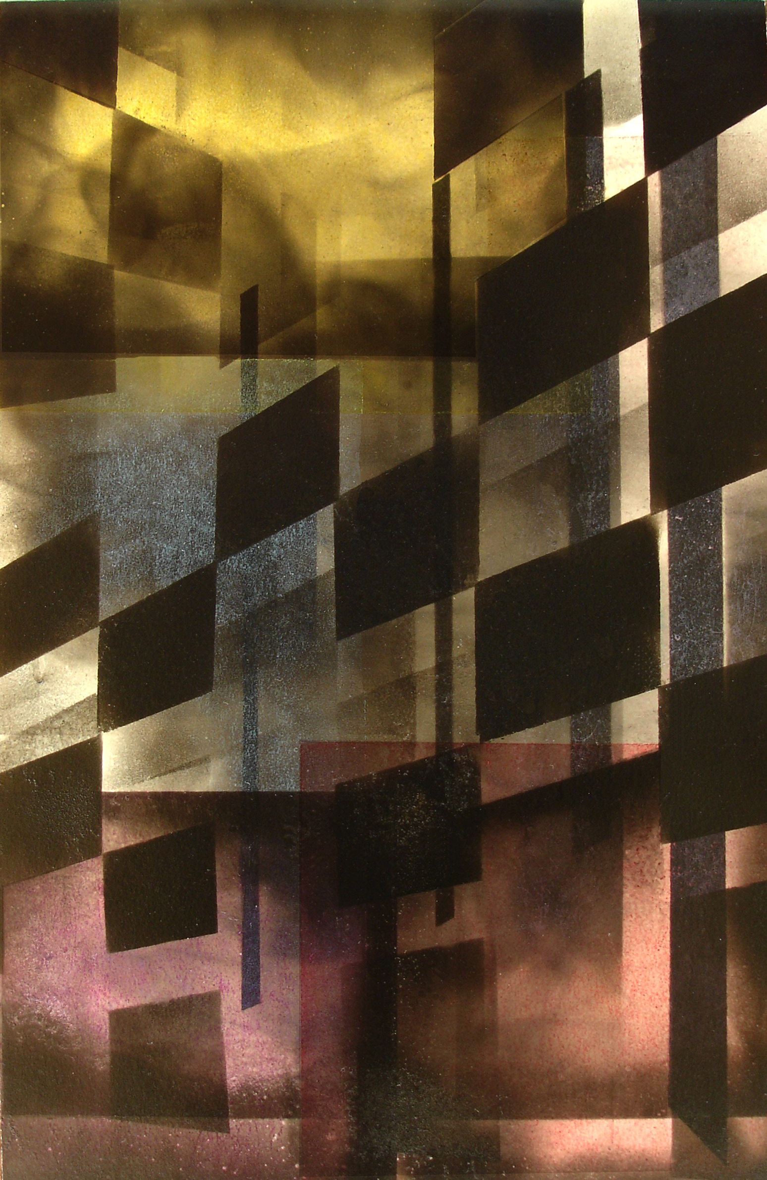Pablo La PadulaS/T, Humo de llama y acuarela sobre papel., 48 x 38 cm