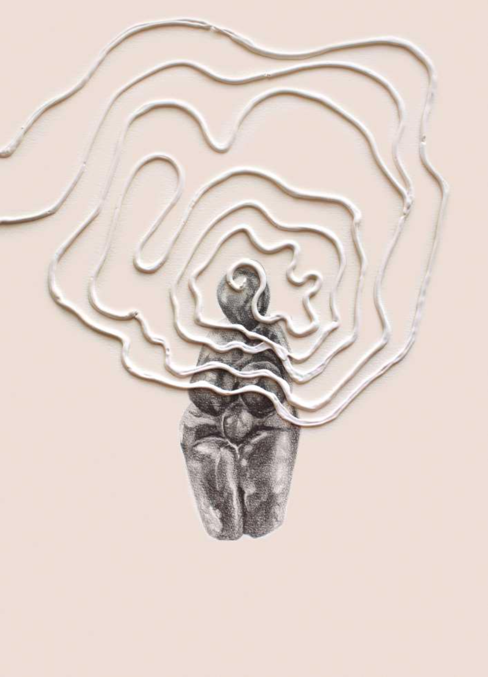 Sin Título, 2023 (Poliptico) | Grafito y enduido sobre papel | 42 x 32 cm.