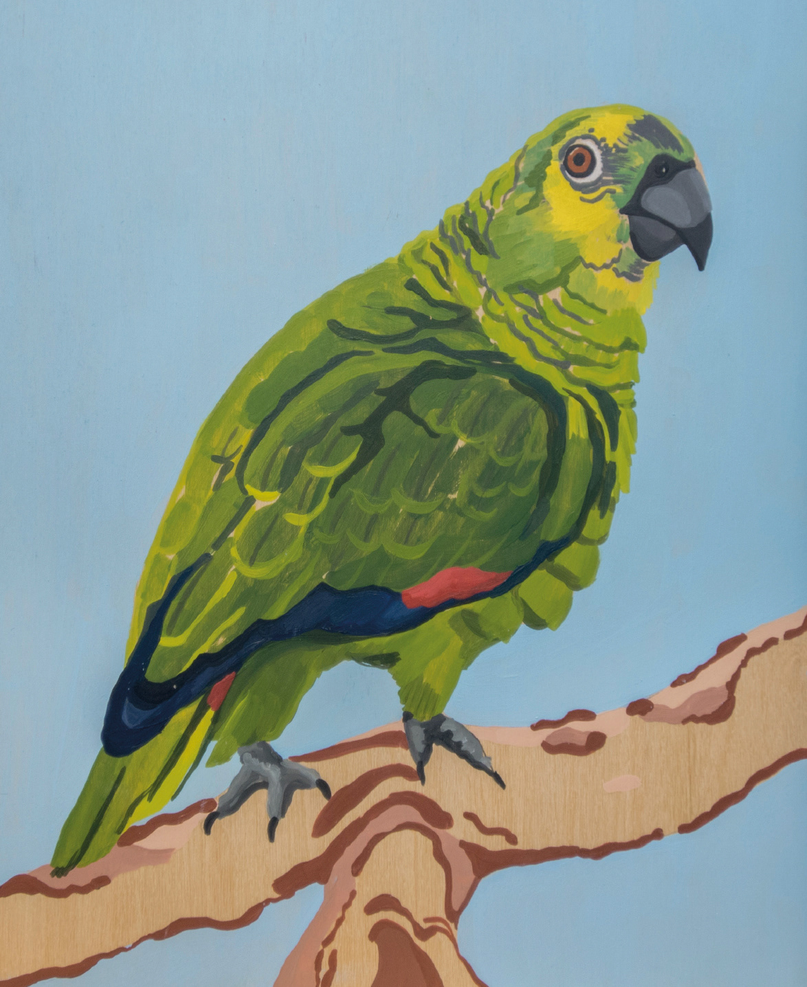 Árbol lorito misionero, 2023 | Acrílico sobre madera | 25 x 30 cm.