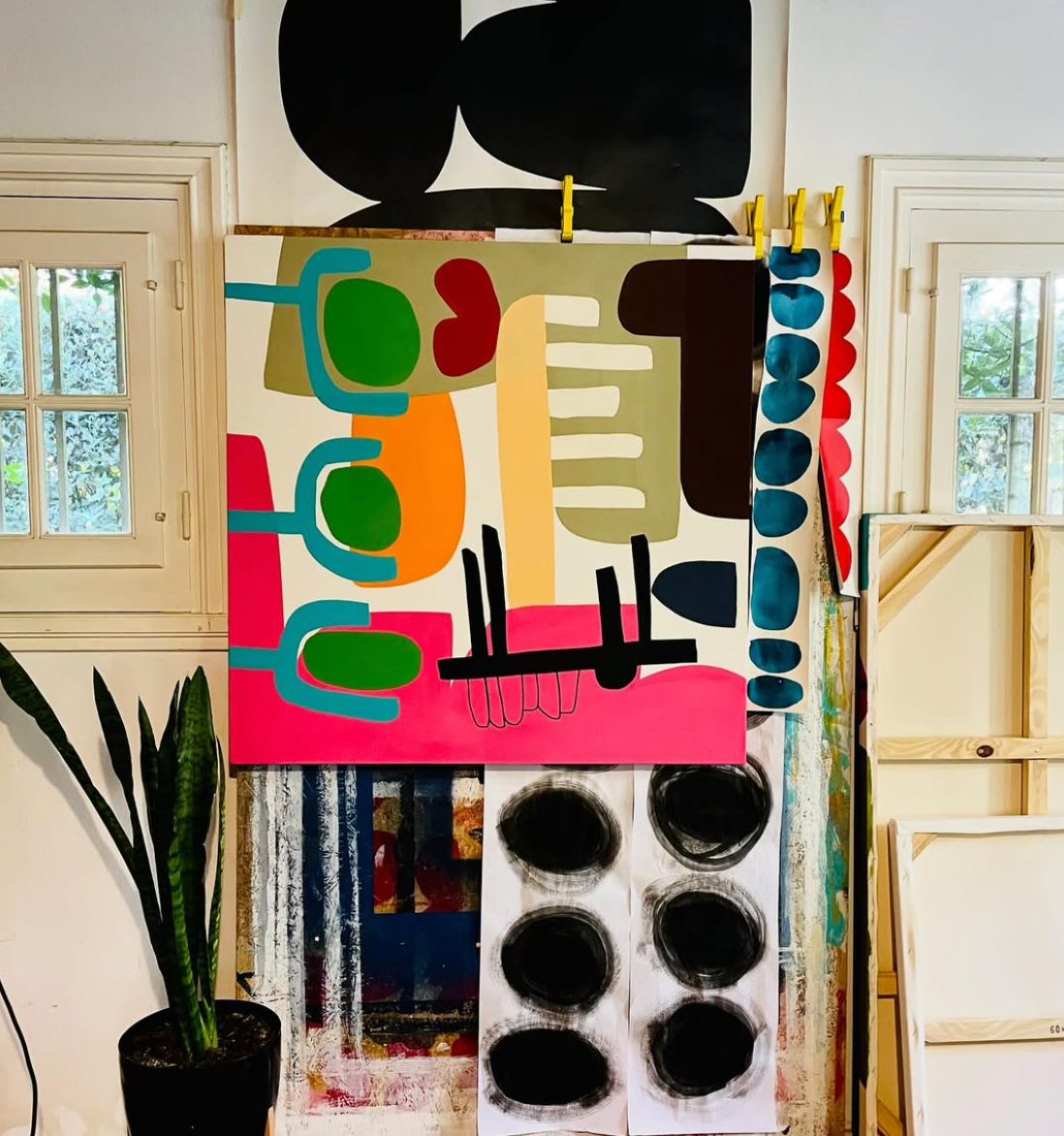 Sin Título, 2025 | Acrílico sobre tela | 100 x 100 cm.