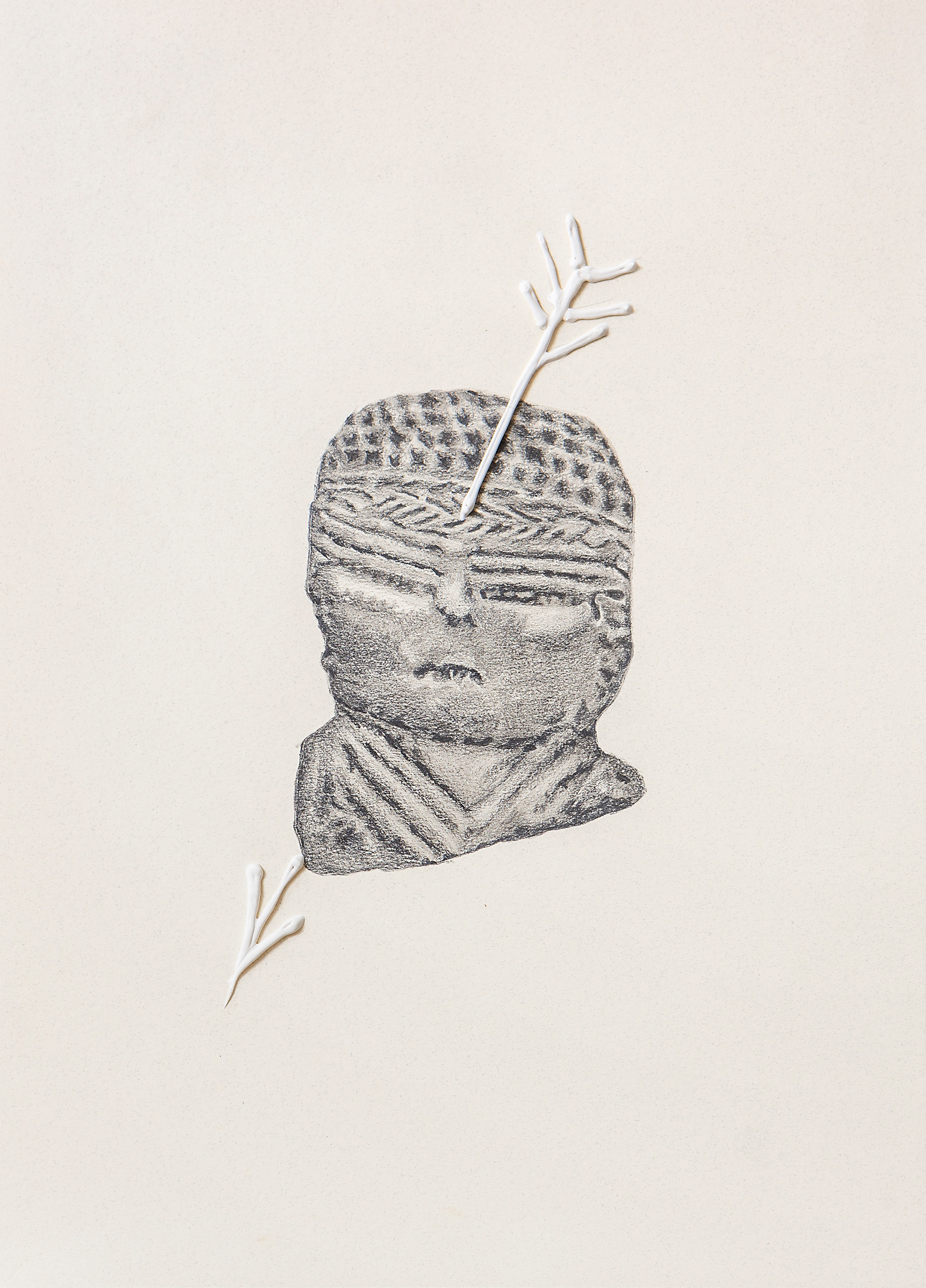 Luciana Rondolini, Sin título 2, 2026, grafito y enduido sobre papel, 35x25cm